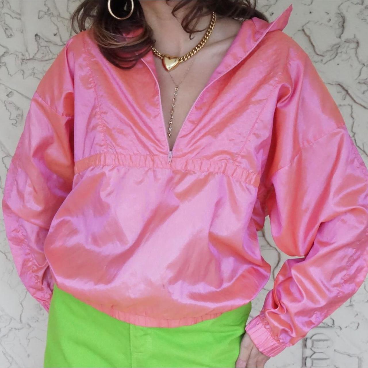 American Vintage Women's Pink and Orange Jacket Depop
