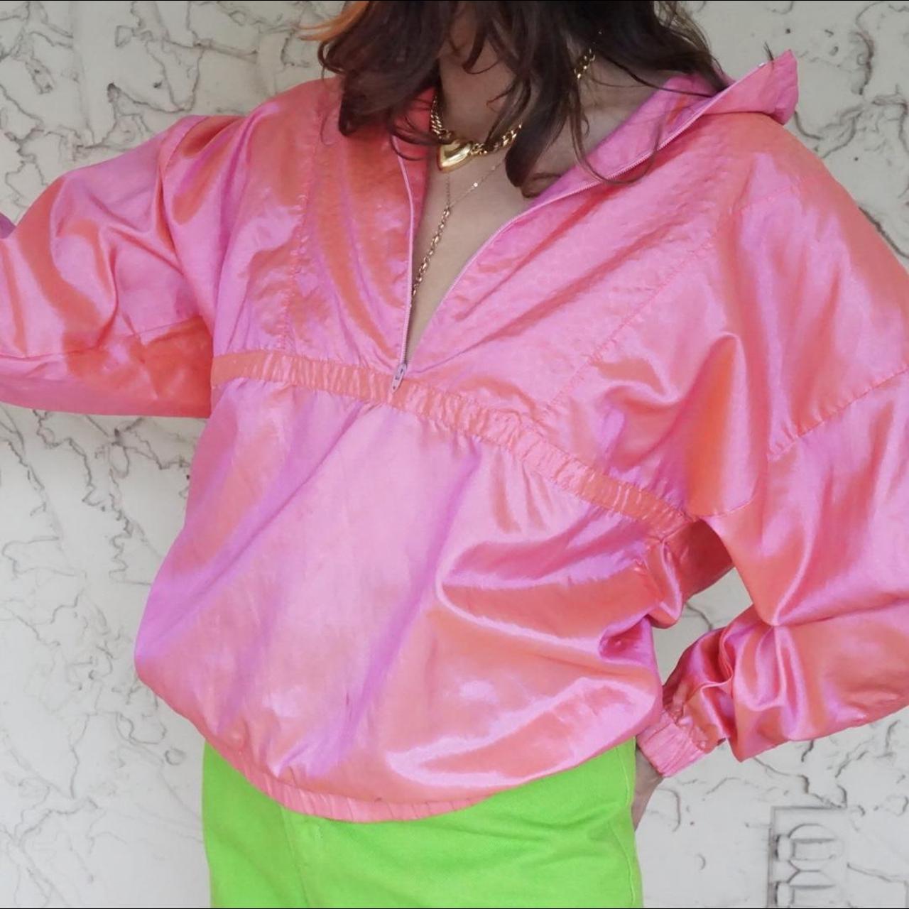American Vintage Women's Pink and Orange Jacket Depop
