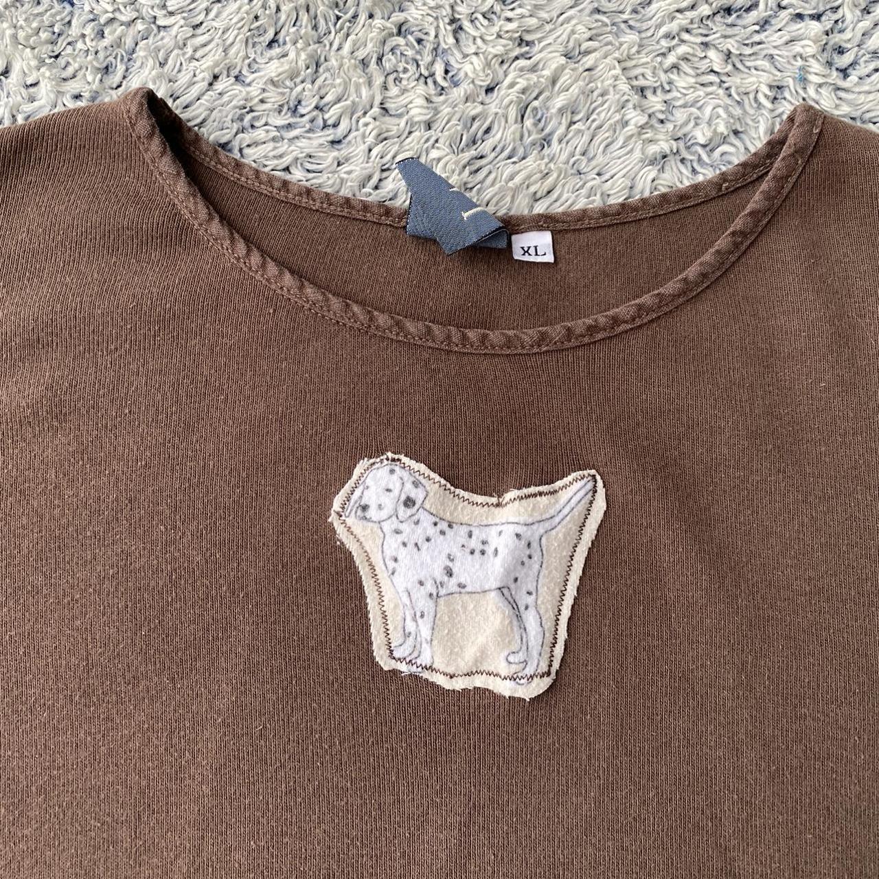 Brown Chic Dalmatian Patchwork Cropped Depop