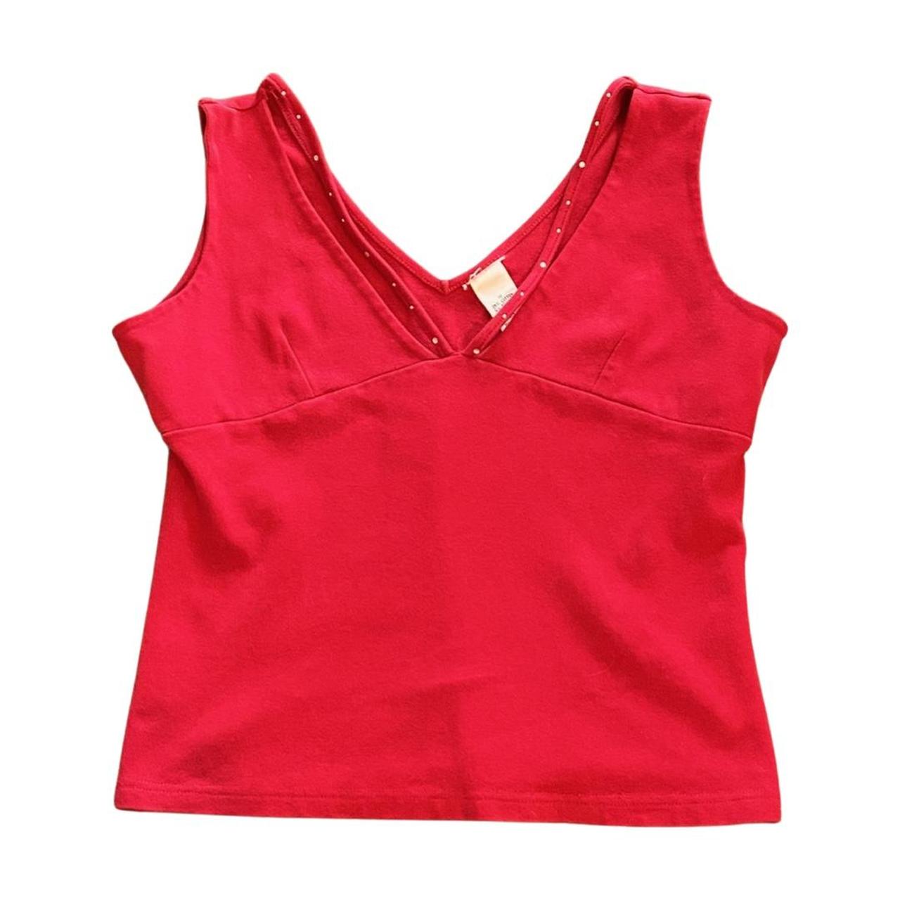 Red Rhinestone Halter Cami Adorable halter fitted... Depop
