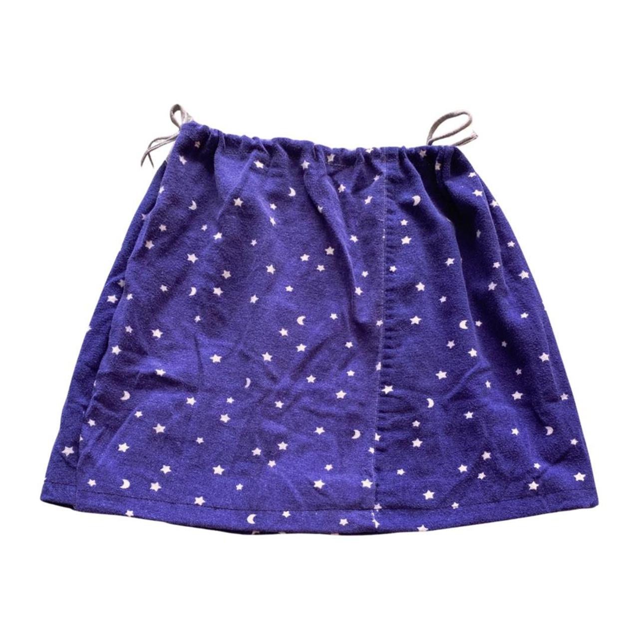 Blue Star Print Mini Skirt Upcycled star print... - Depop