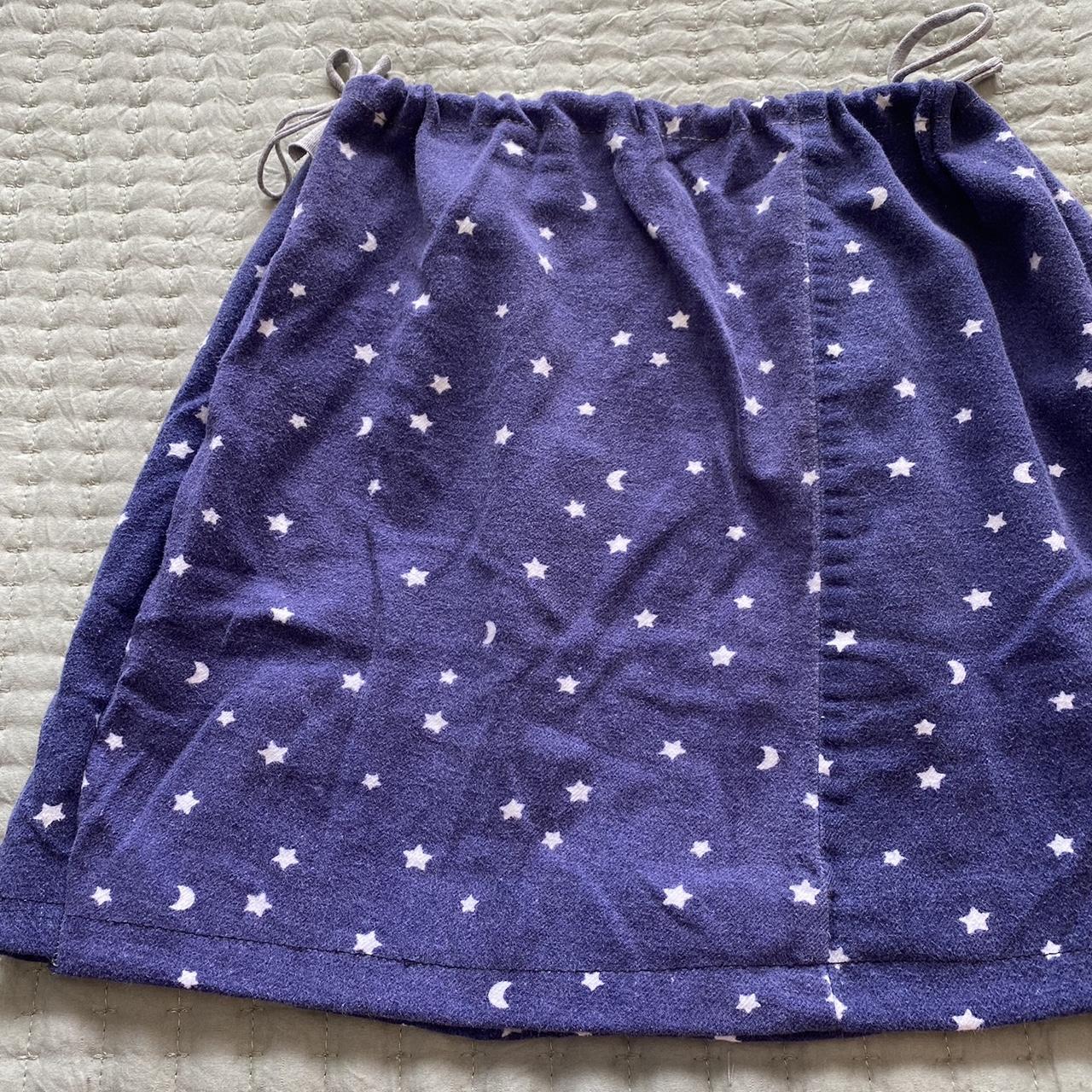 Blue Star Print Mini Skirt Upcycled star print... - Depop