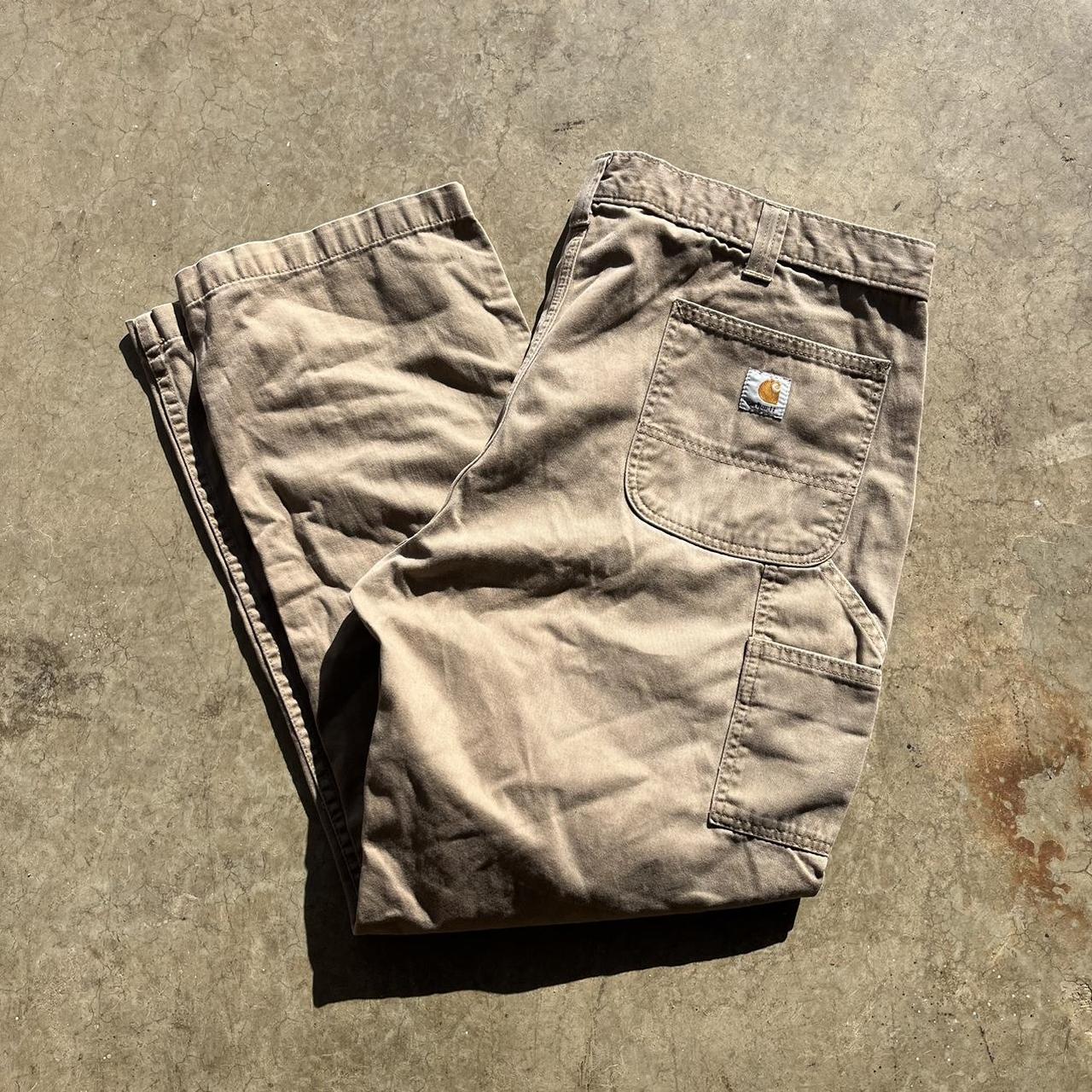 Carhartt Cargo Carpenter Pants Measured Size... Depop