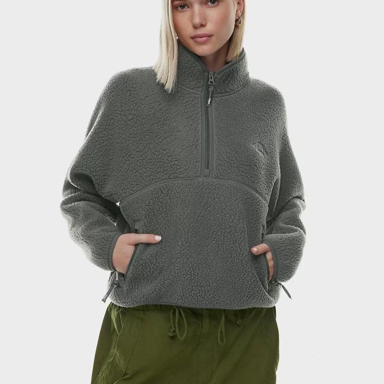 Aritzia TNA fleece / sherpa half zip. Not the exact... - Depop