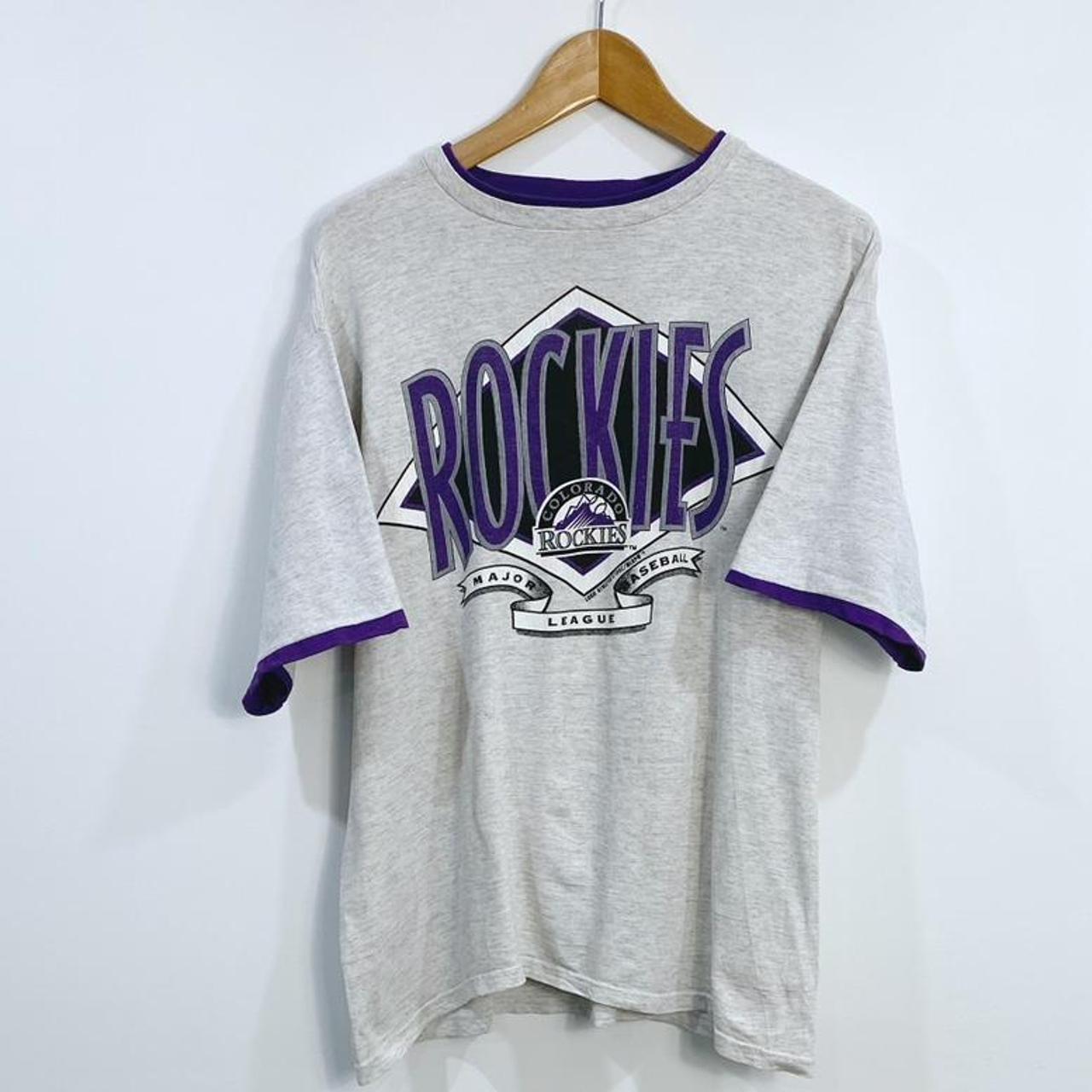 Vintage Colorado Rockies T-shirt Measurements : - Depop