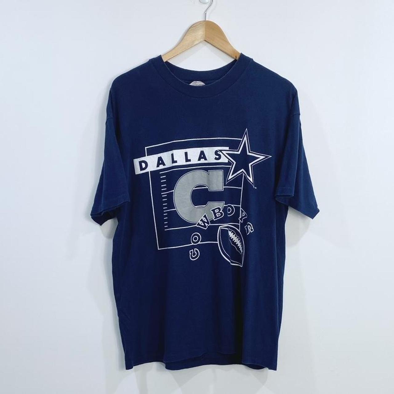 Vtg 90s NFL Dallas Cowboys Single Stitch Printed T-shirt 