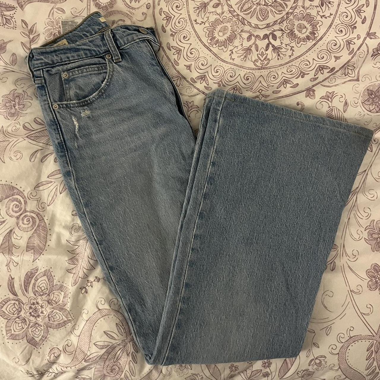 Levis 70s High Flare Jeans Lightwash denim Waist... - Depop