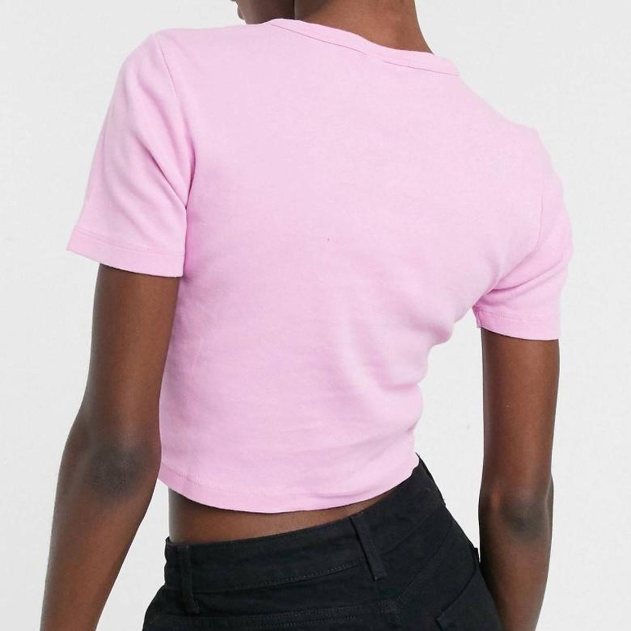 Topshop t shirt with embroidered alien in pink