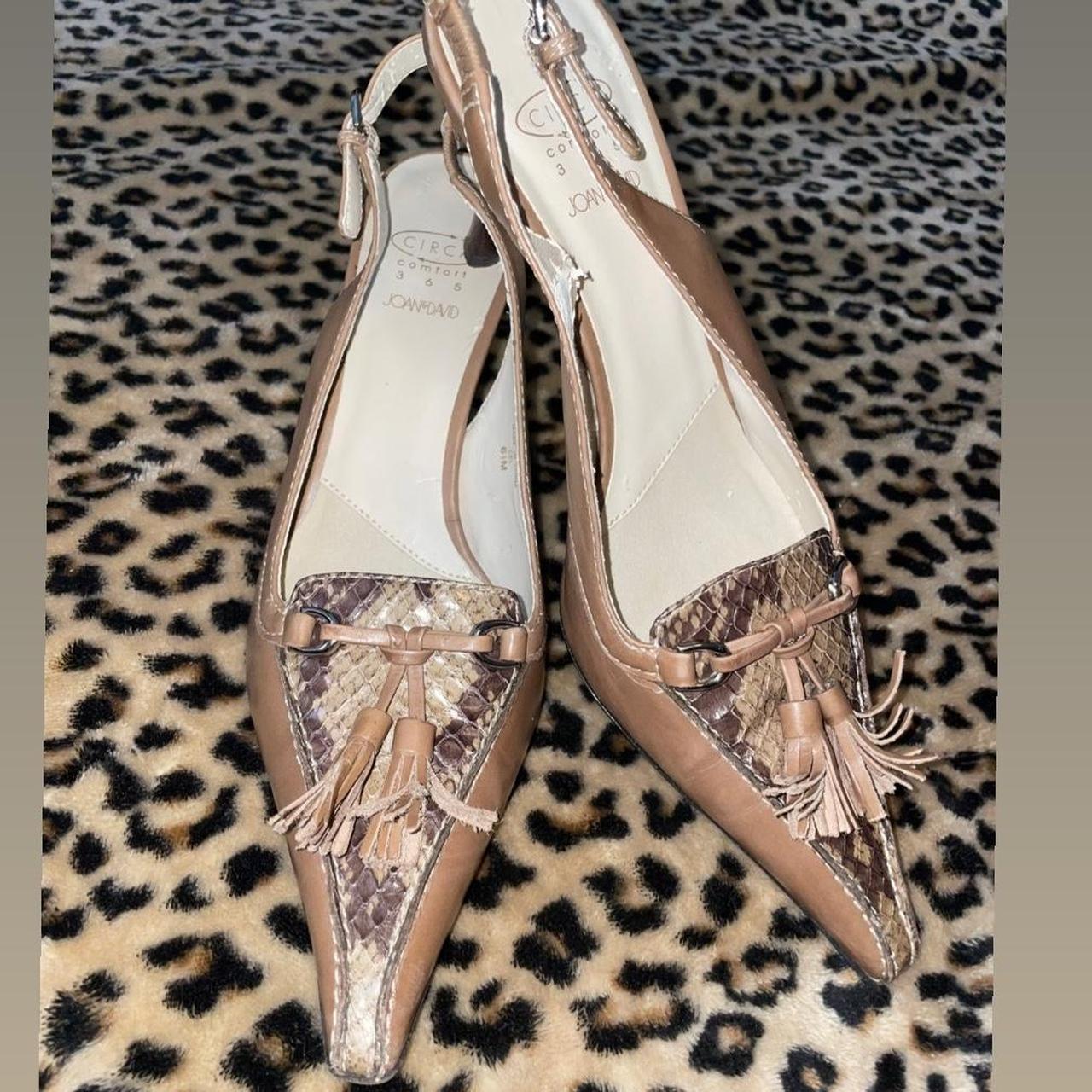 vintage snake skin kitten heels 🖤 Size 6.5 (true... - Depop