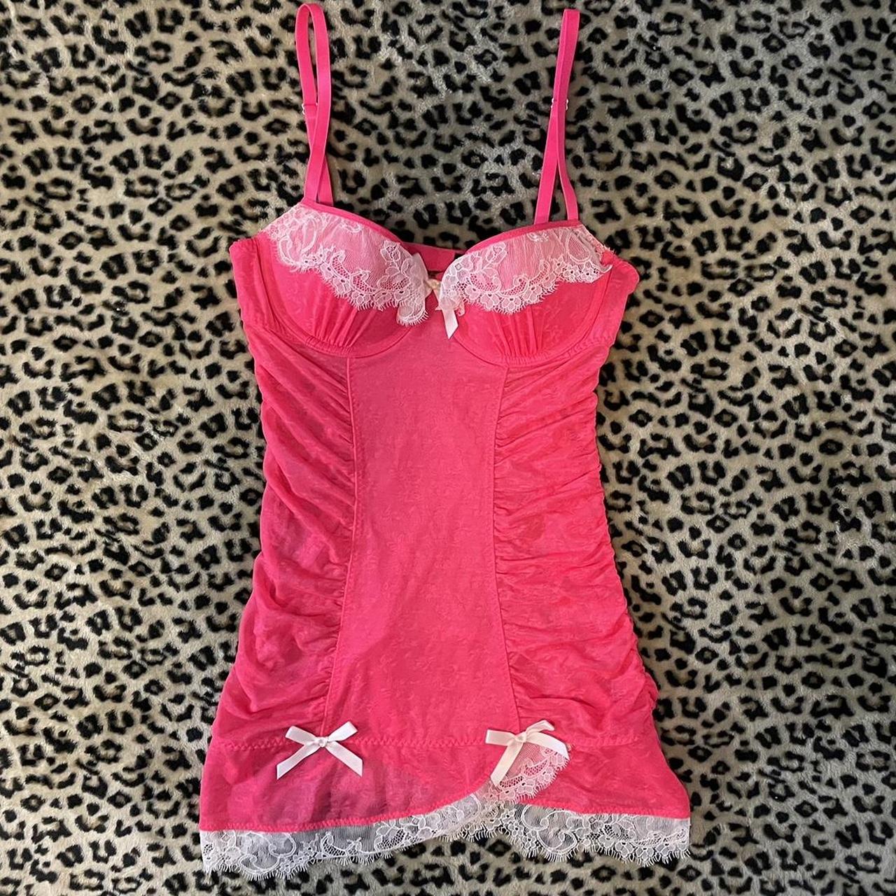 Victoria’s secret neon pink lingerie Size 34b Like... - Depop