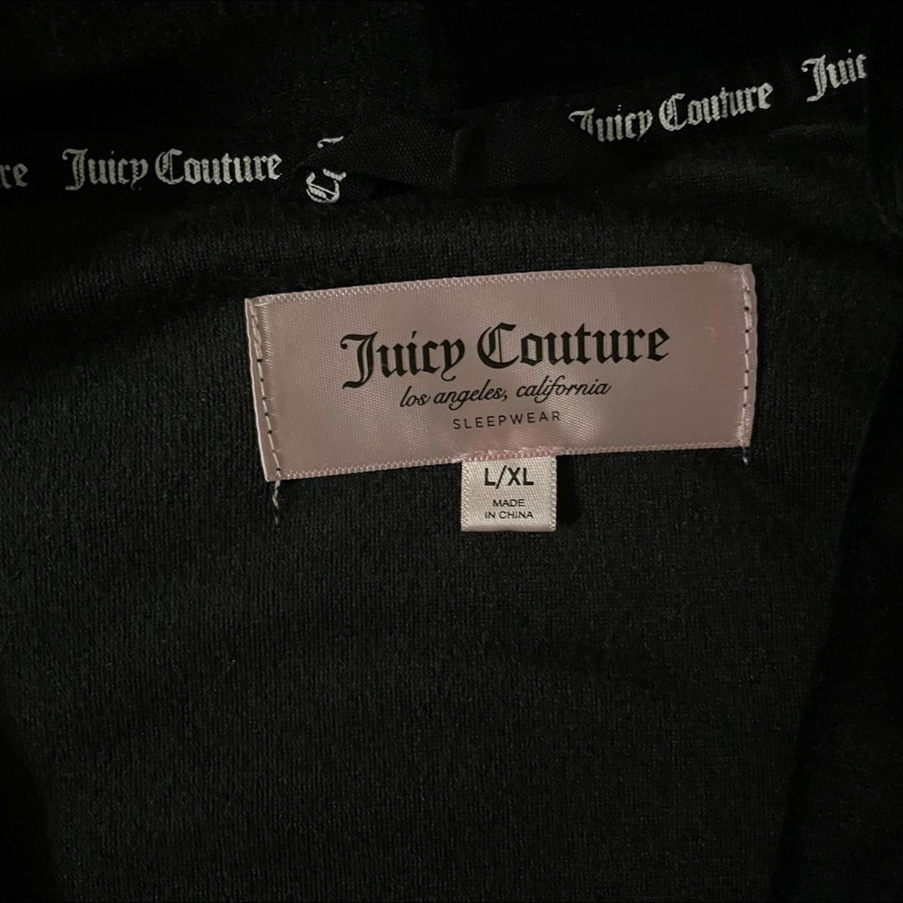 Y2k black velour juicy couture robe Size... - Depop