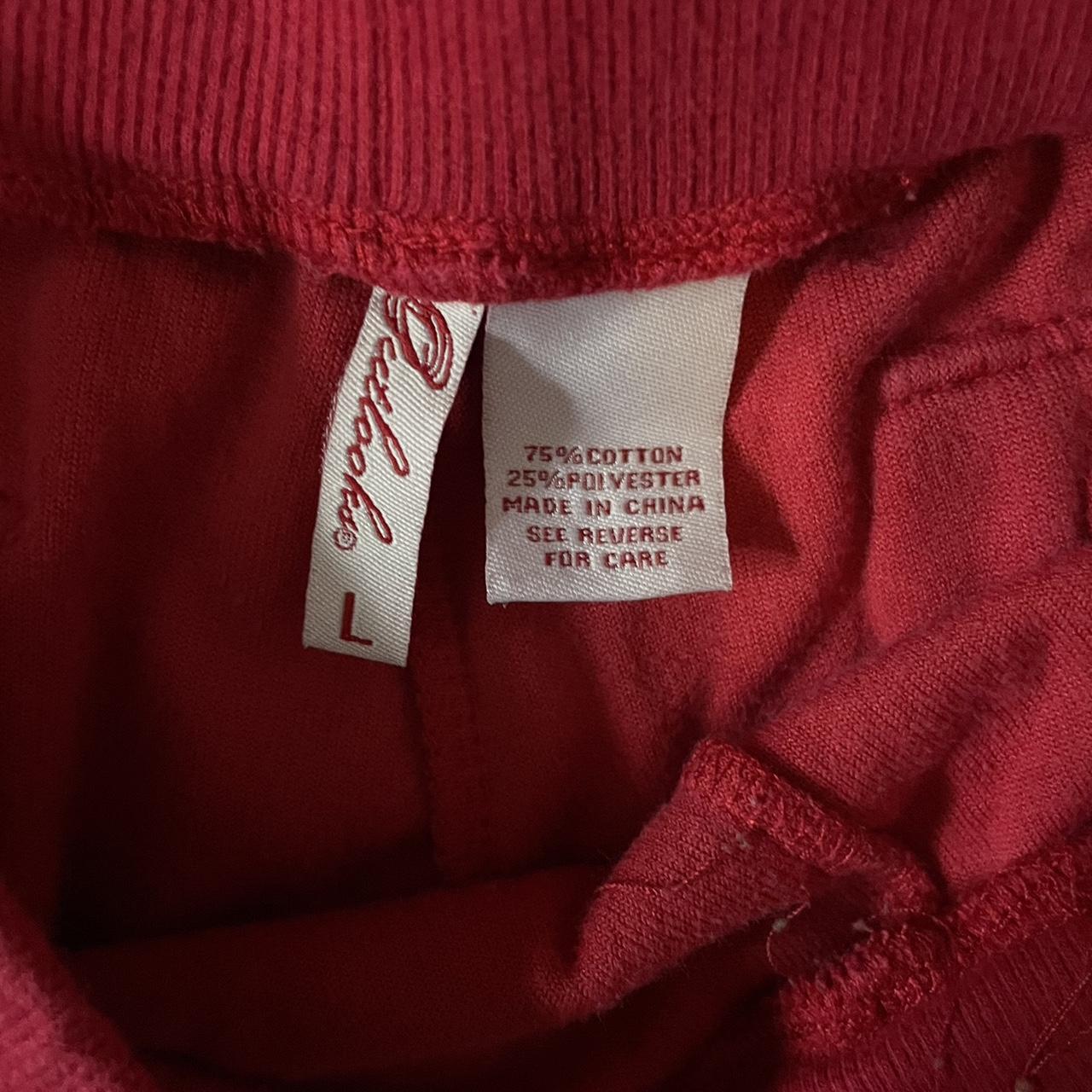 Y2k juicy couture style red velour pants with the... - Depop