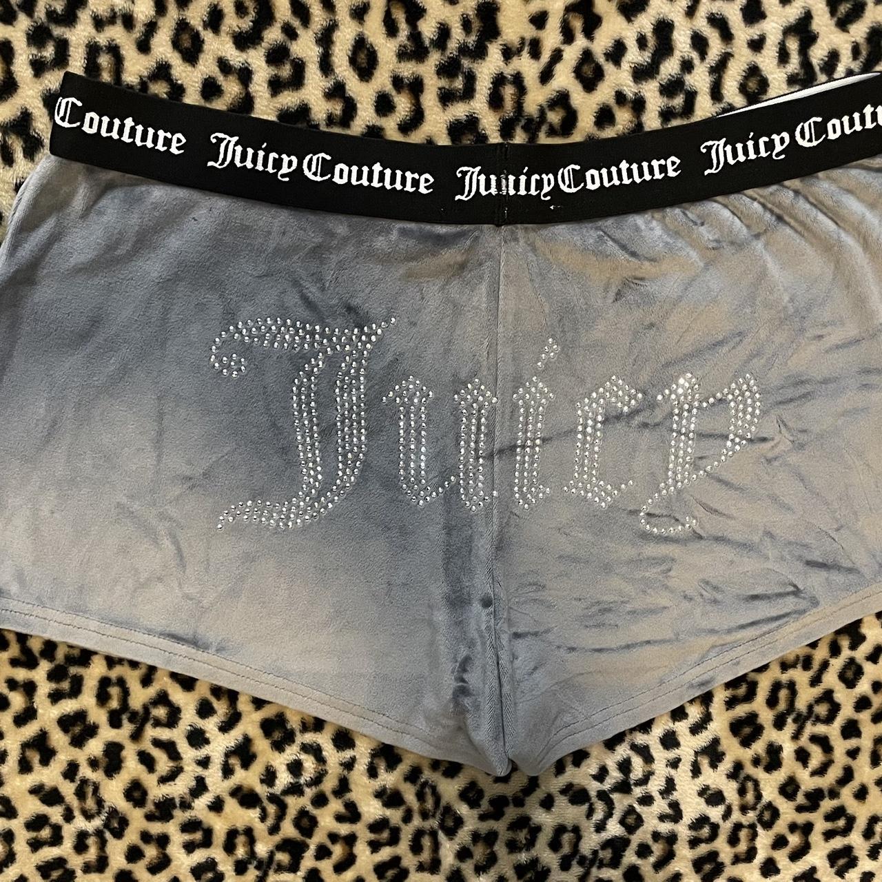 Juicy couture bedazzled velour booty shorts , Size M...