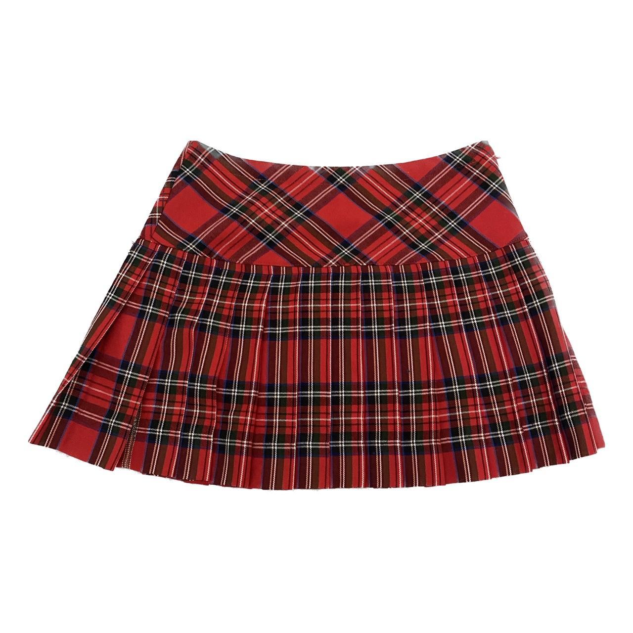 90s plaid pleated mini skirt — ˗ˋ ୨୧ ˊ˗ — ☆ super... - Depop