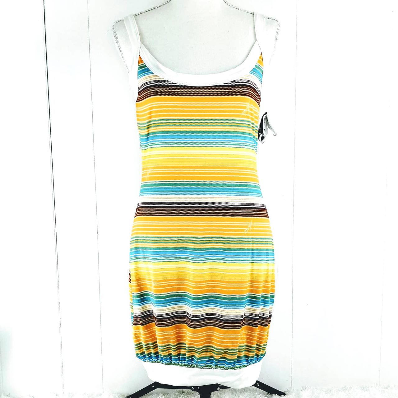 Vintage Women's Bodycon Dress - Yellow - L