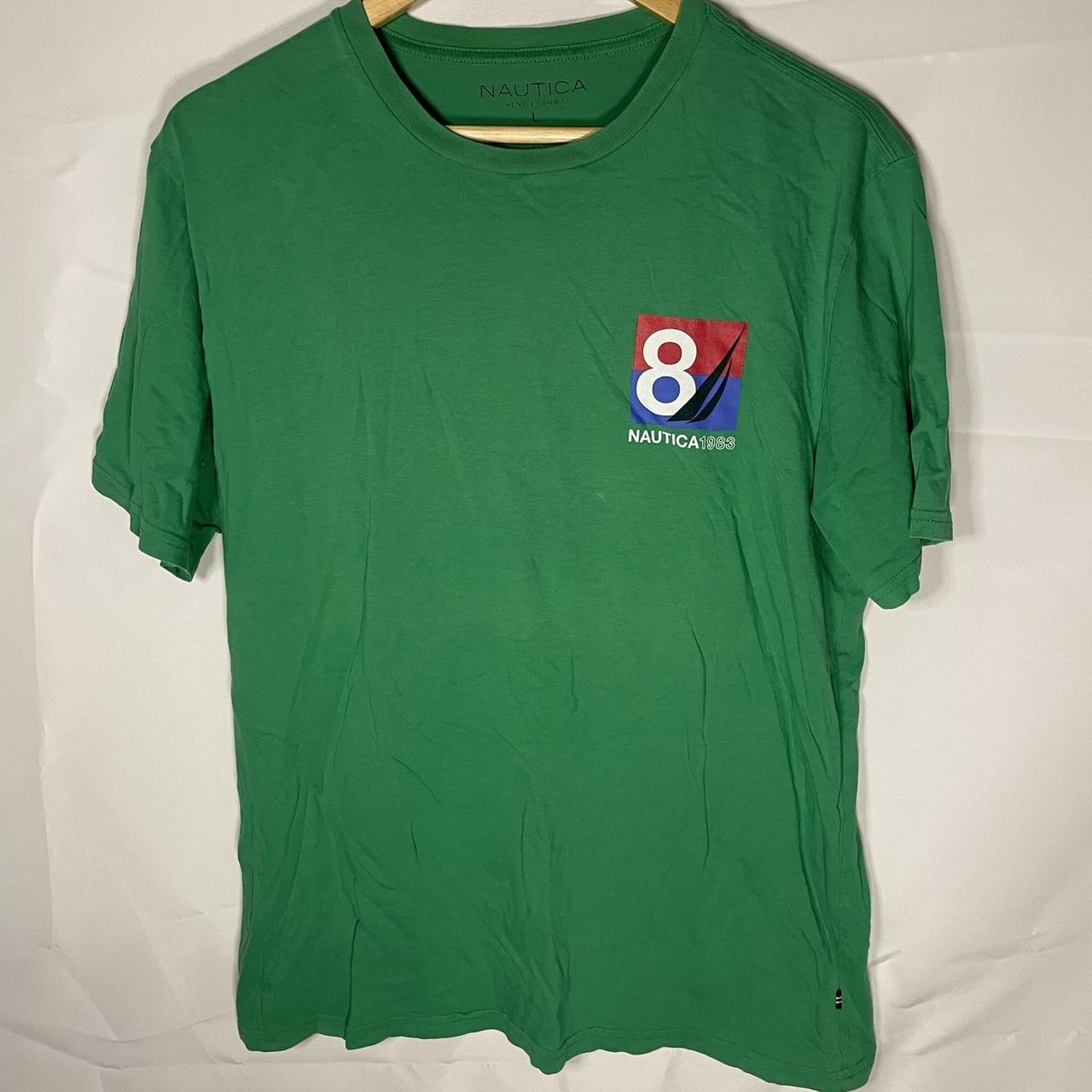 Green Nautica “1983” T-Shirt Size L Worn once, small... - Depop