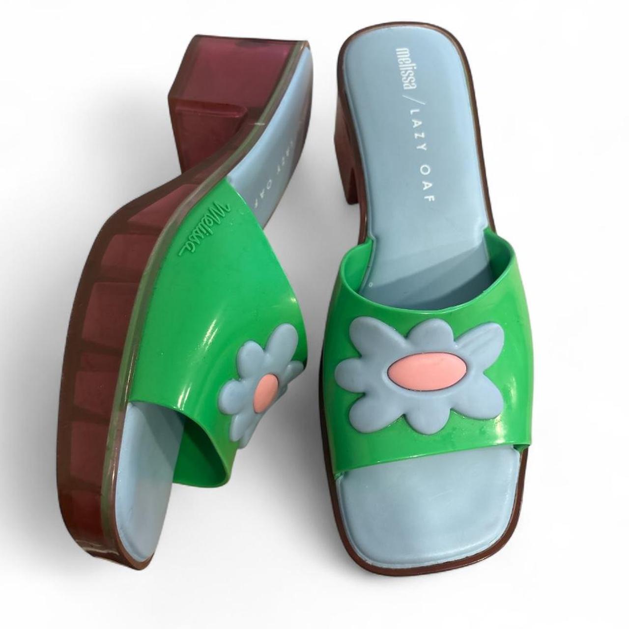 Lazy Oaf Women's Slides - Green/Multi - US 10 – L… - image 1