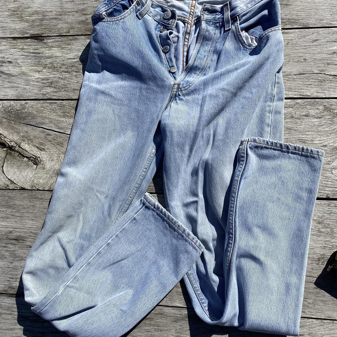 Levi s 901 wash em hot light blue jeans Vintage. Depop