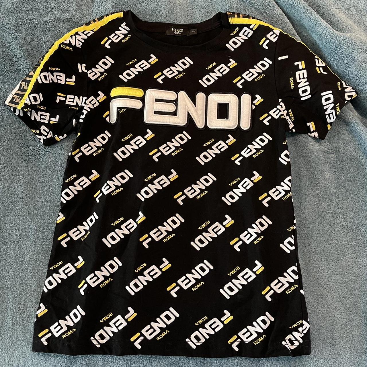 Black and gold fendi shirt best sale