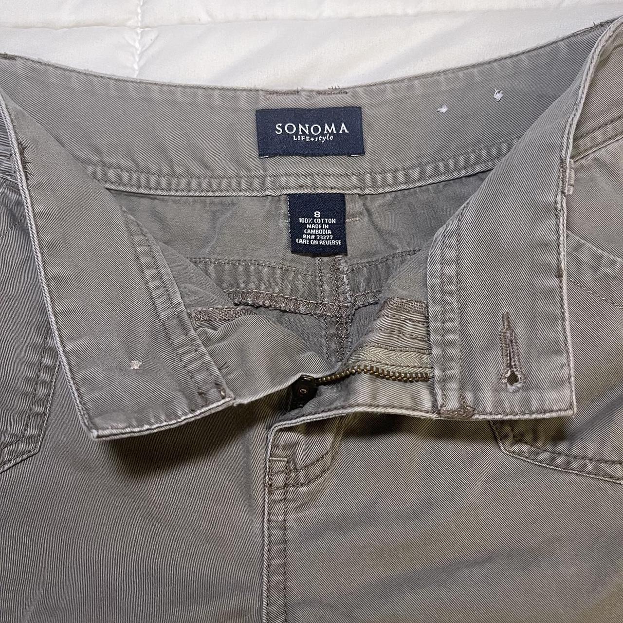 Women Grey cargo shorts mid length Depop