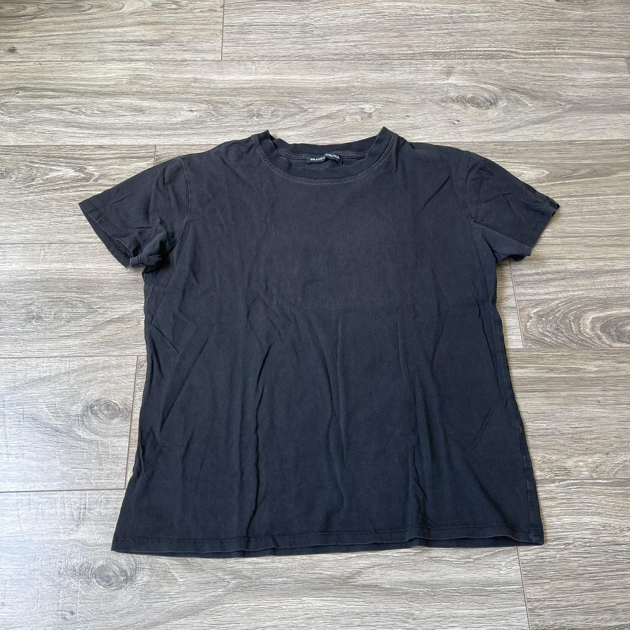 Brandy melville classic faded black tshirt Worn but... - Depop