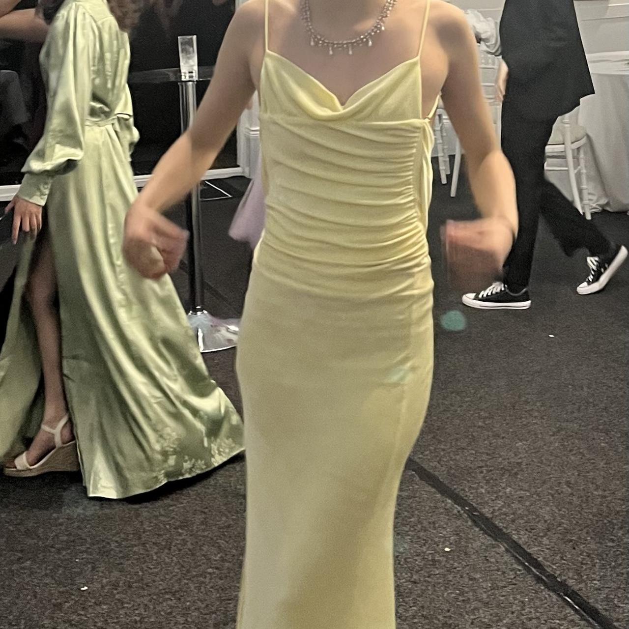 Lucy in the sky yellow prom dress Worn once Perfect... Depop