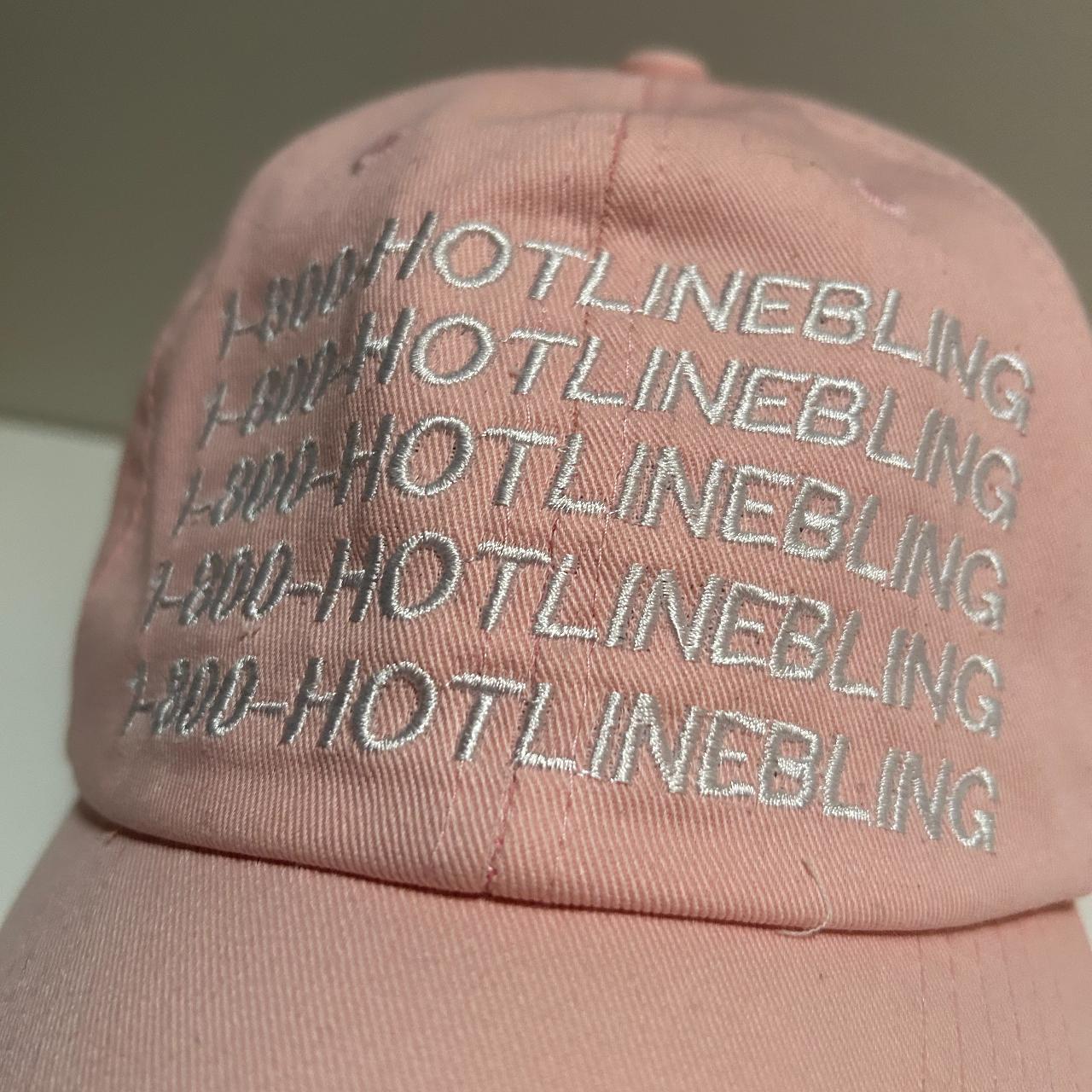 Baby Pink 1-800-HOTLINGBLING Baseball Cap Depop - Main Image