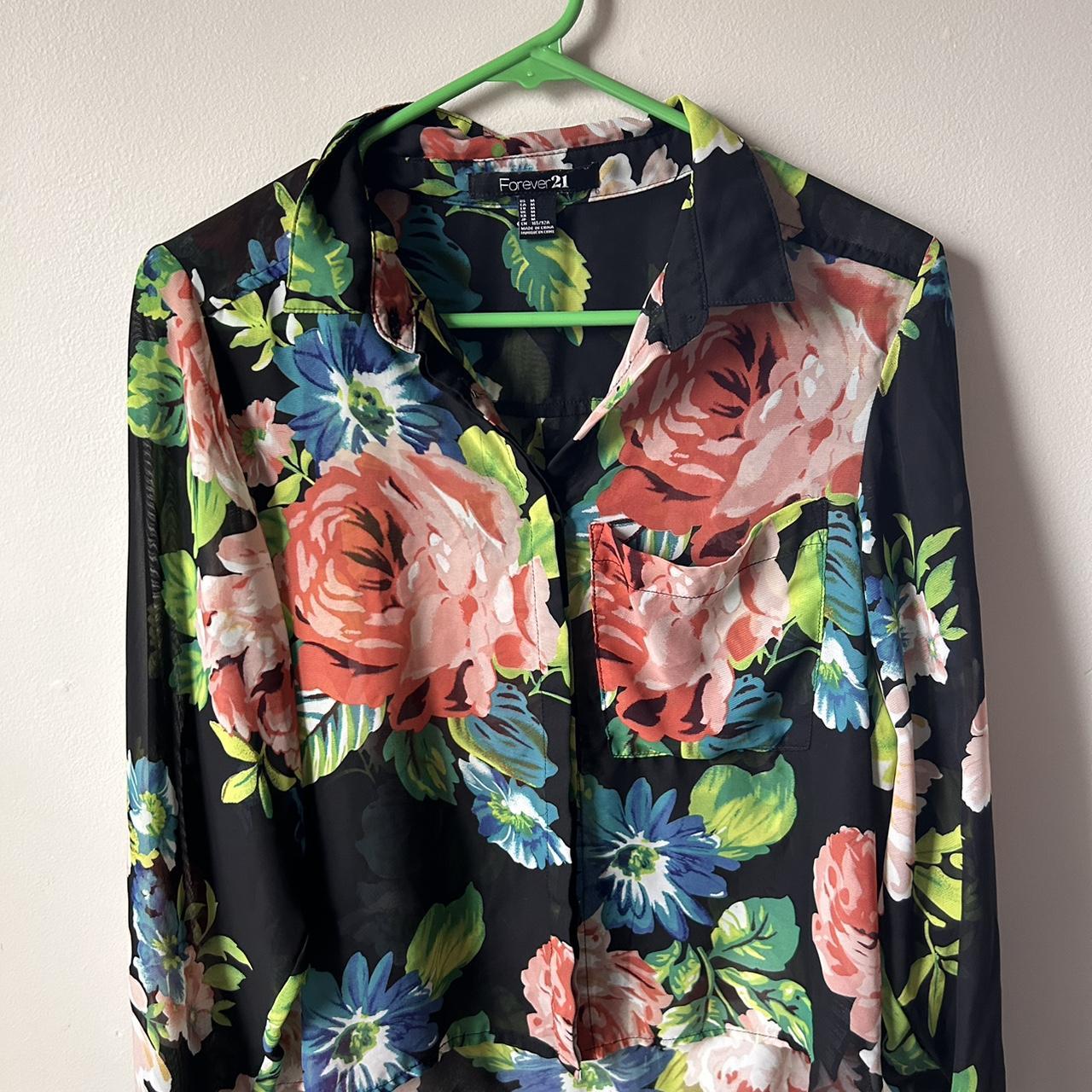 Floral blouse forever 21 deals