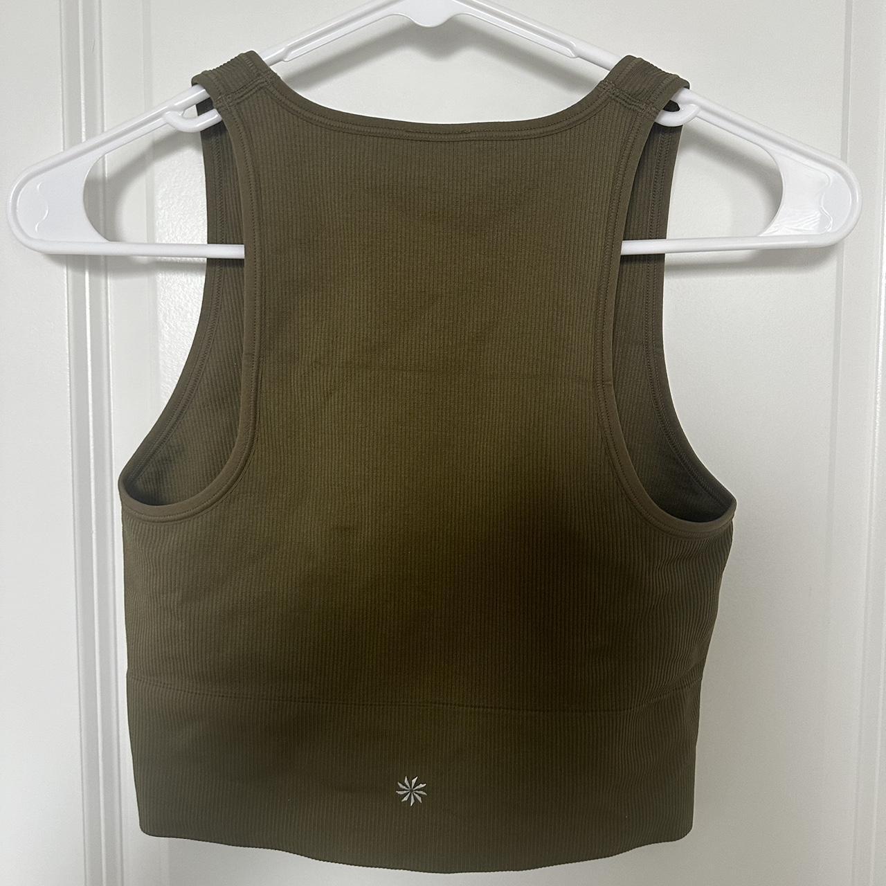 ARMY GREEN ATHLETA WORKOUT TANK never worn size:... - Depop