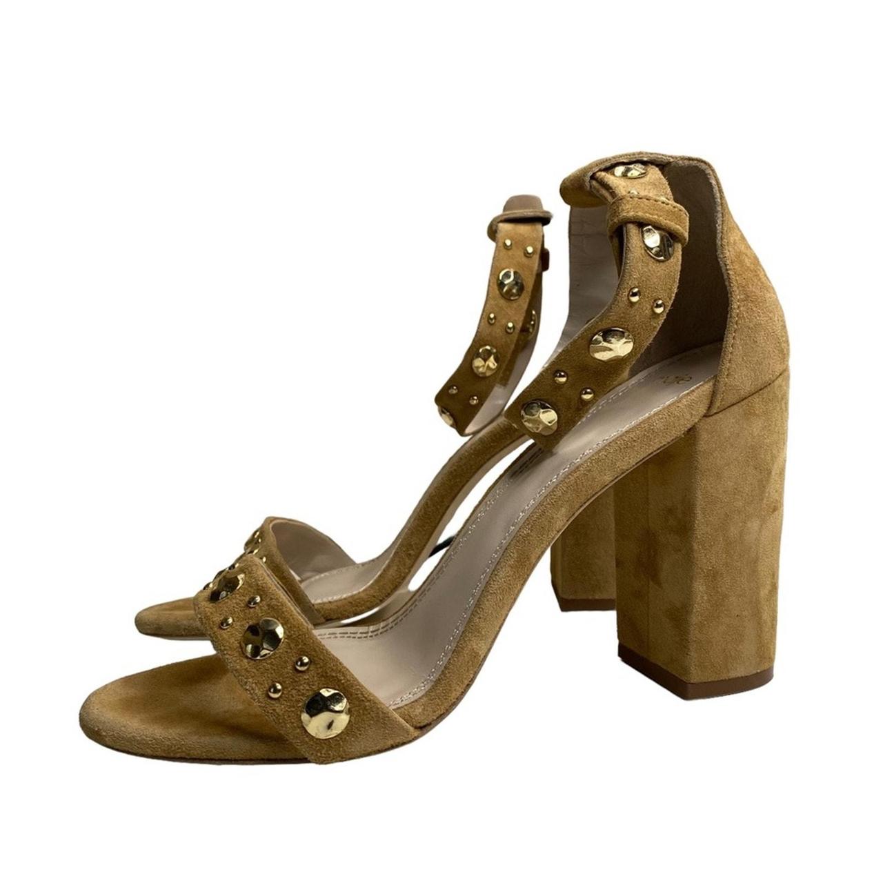 Maje Women's Sandals Tan US 10 – Maje Faria Suede Studded