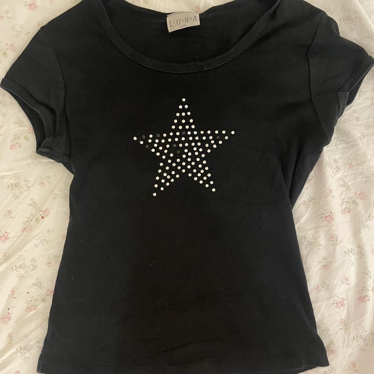 トップス 00s black star pattern long T-shirts y2k 00s black star pattern long T-shirts y2k 00s black star pattern