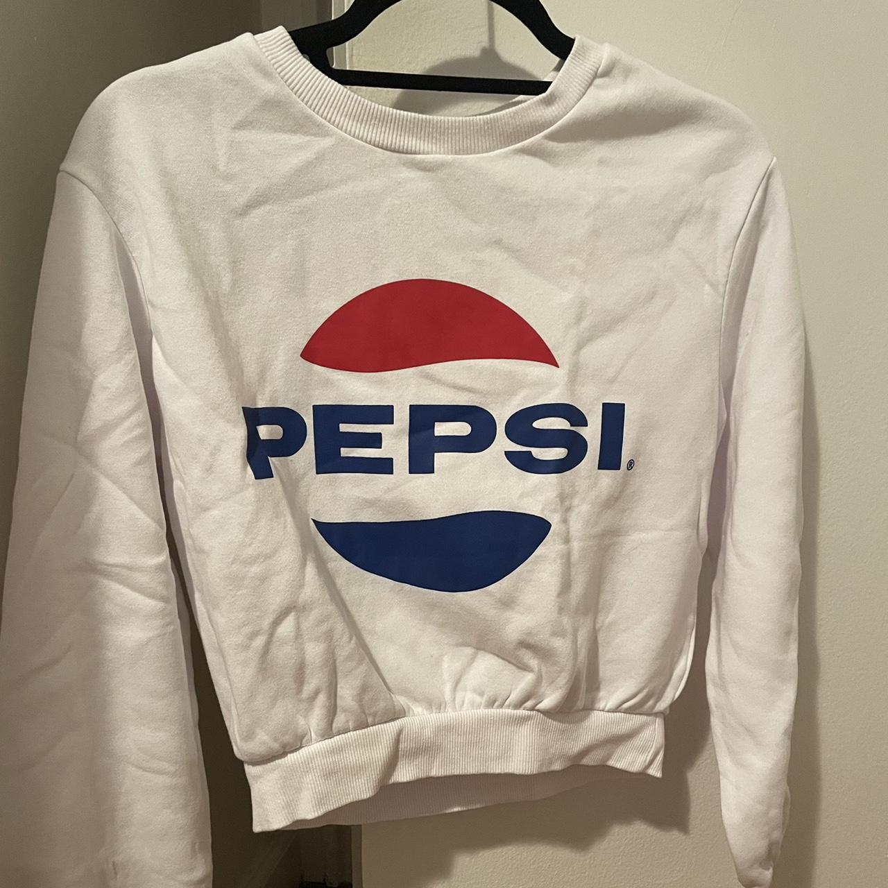 H M Pepsi crew neck cropped sweatshirt Depop