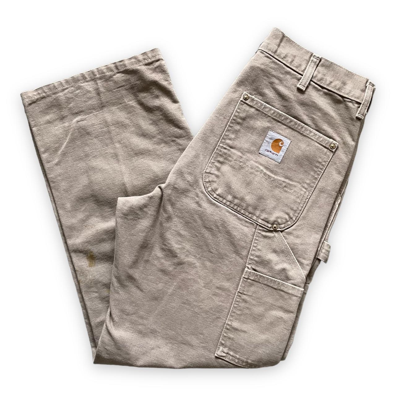 Vintage Carhartt Workwear Carpenter Jeans in Samd Depop