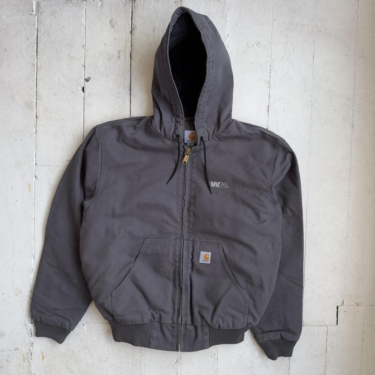 Vintage Carhartt Workwear Hooded Active Jacket in... Depop