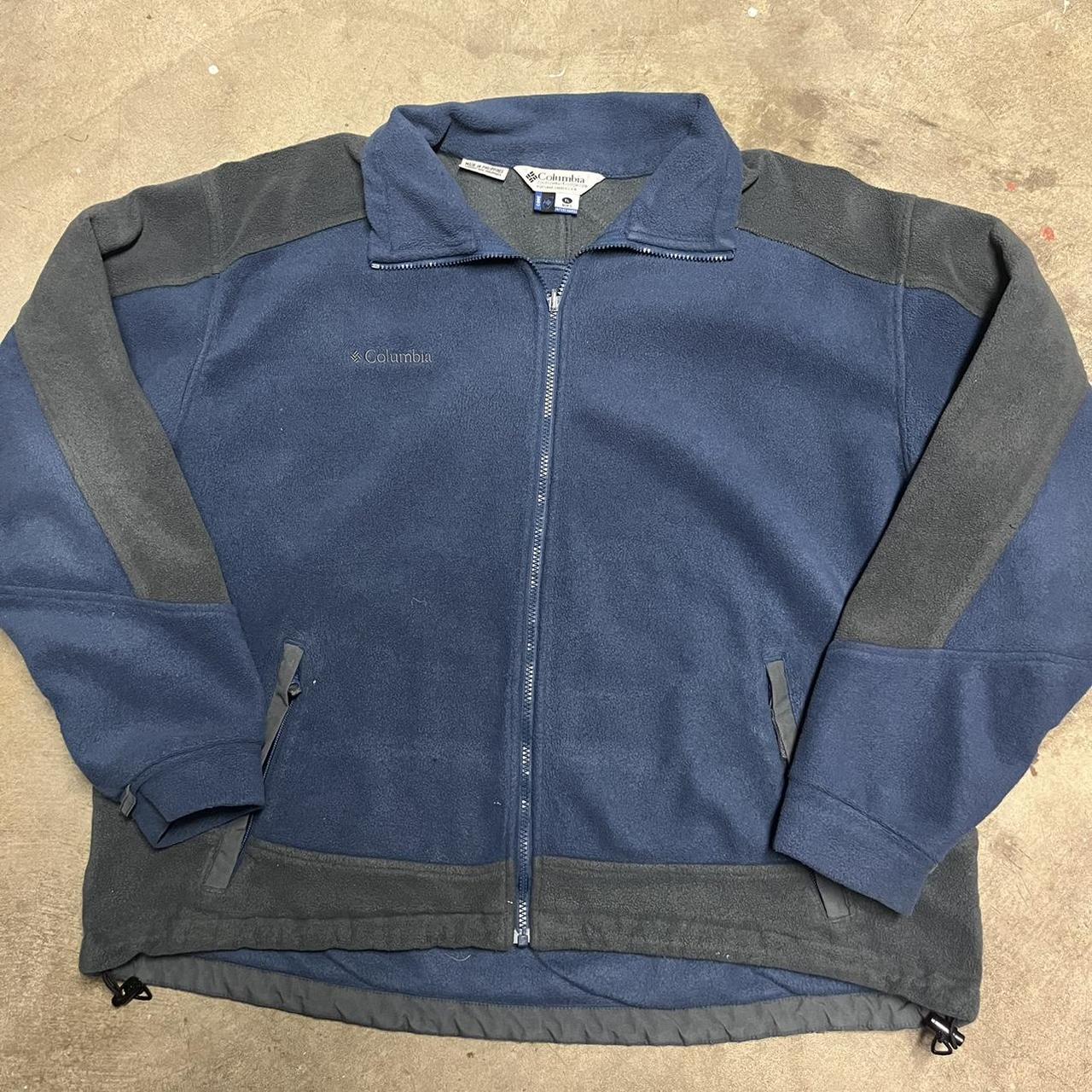 Vintage Columbia Fleece Jacket XL Navy full zip... Depop