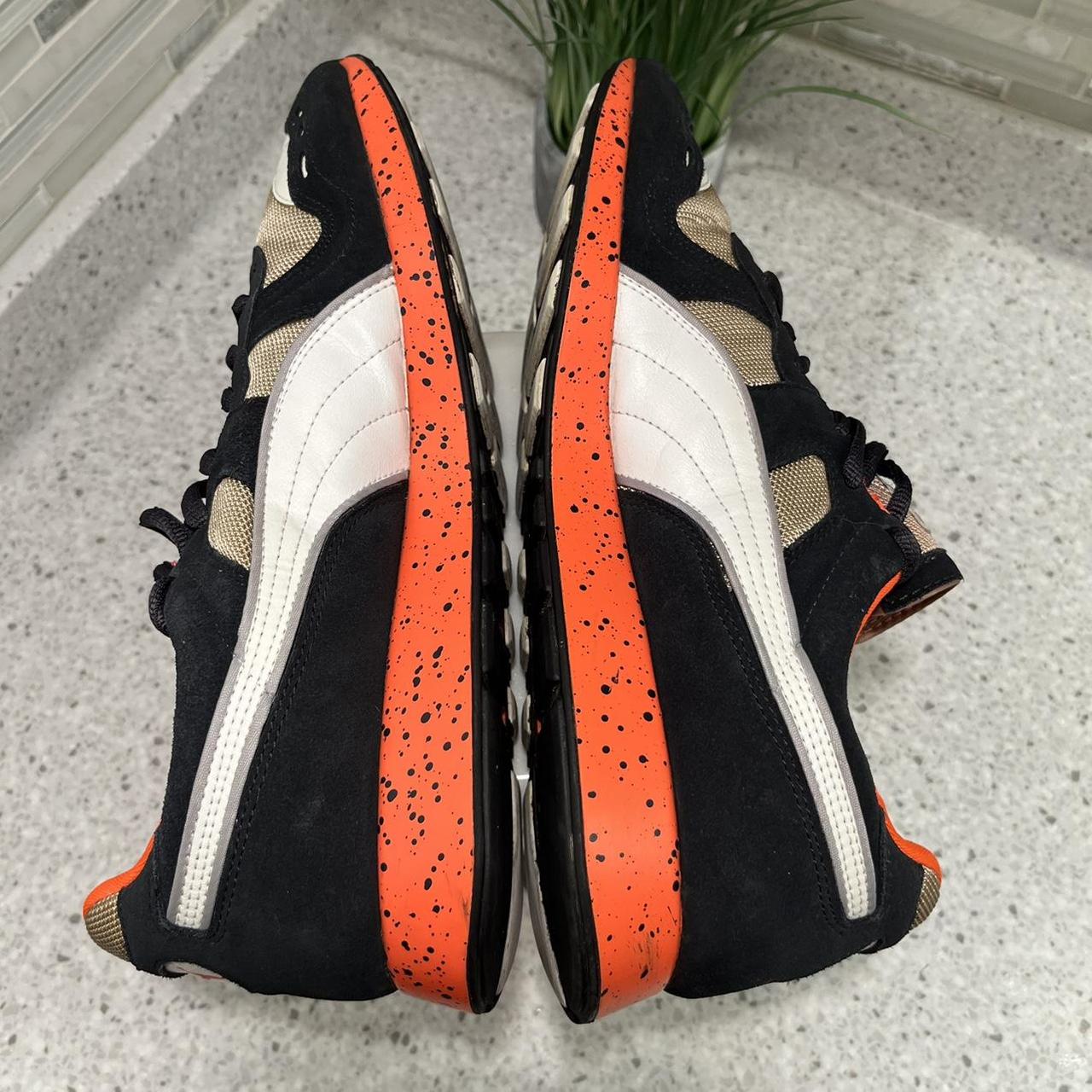 puma suede black orange