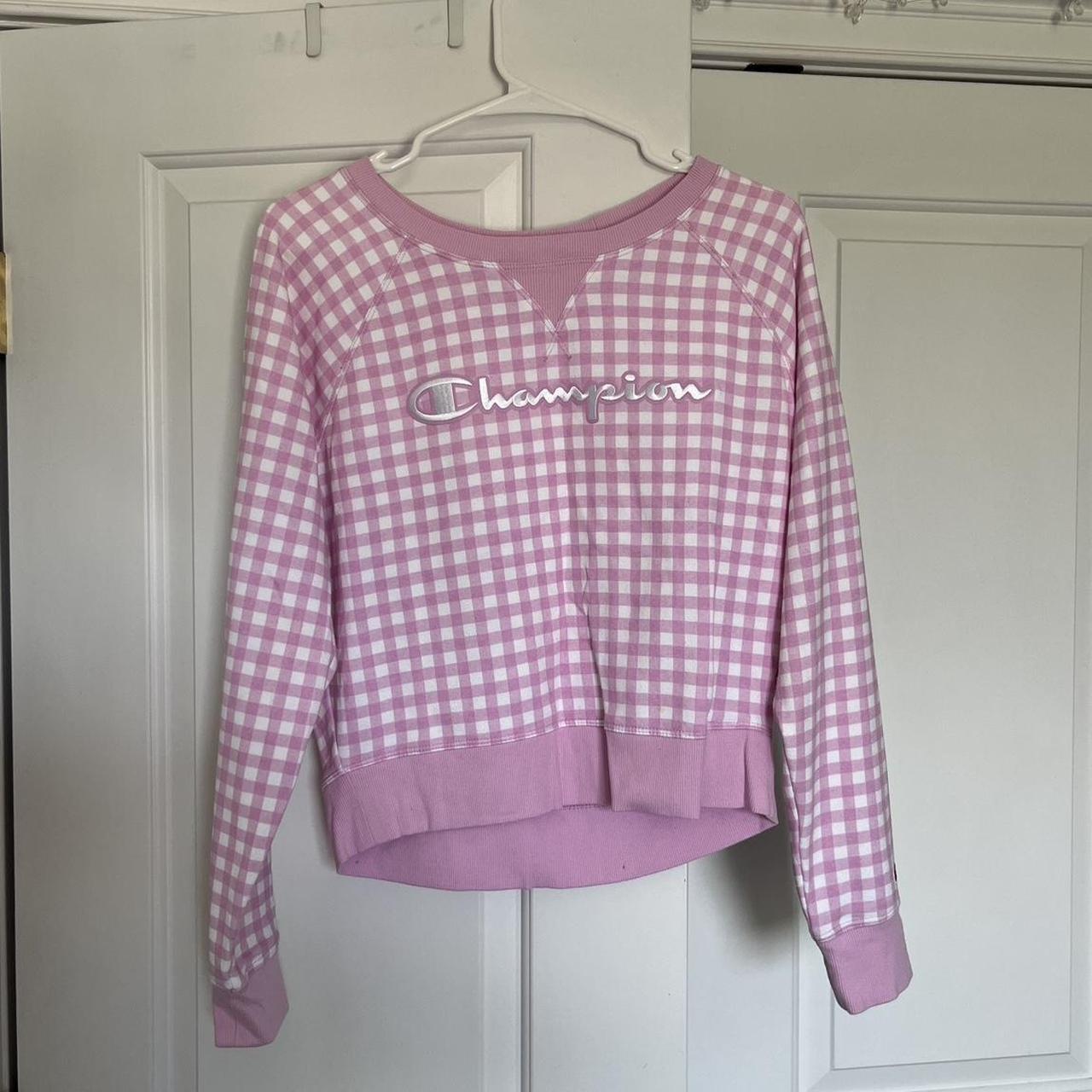 cutest gingham champion pullover good