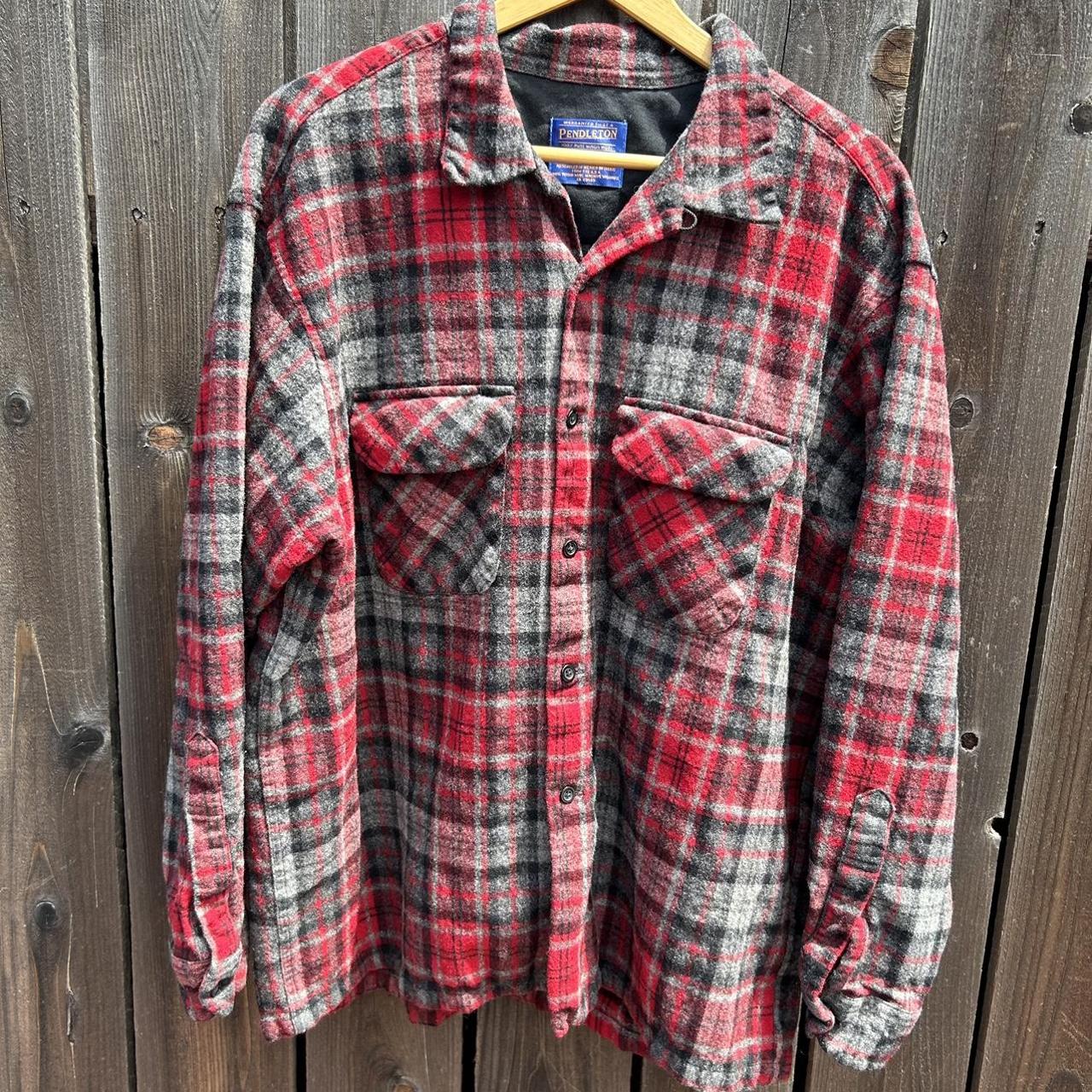 VINTAGE PENDLETON WOOL MINIMALIST FLANNEL... - Depop