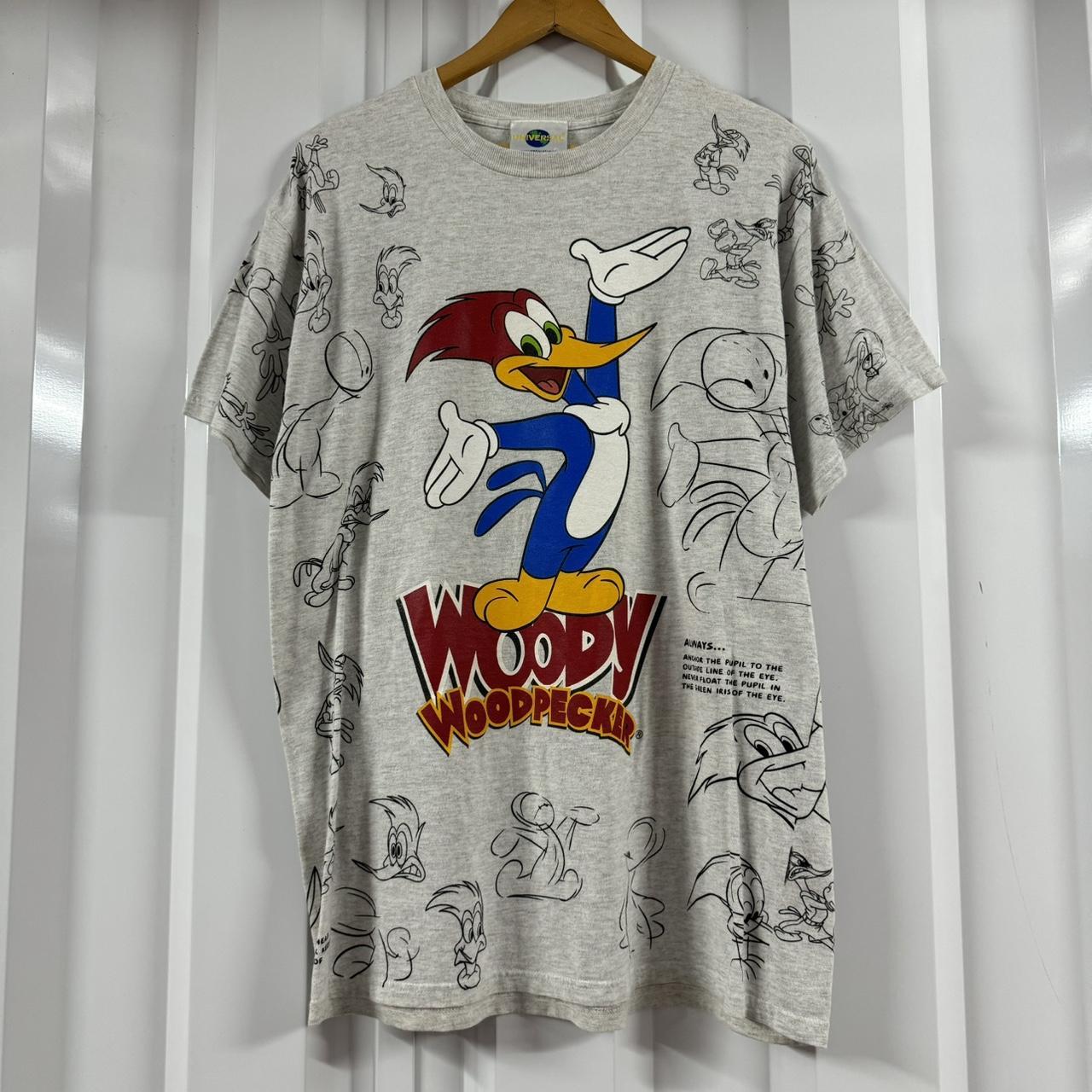 VTG Universal Studios Woody Woodpecker Cartoon Shirt | Depop
