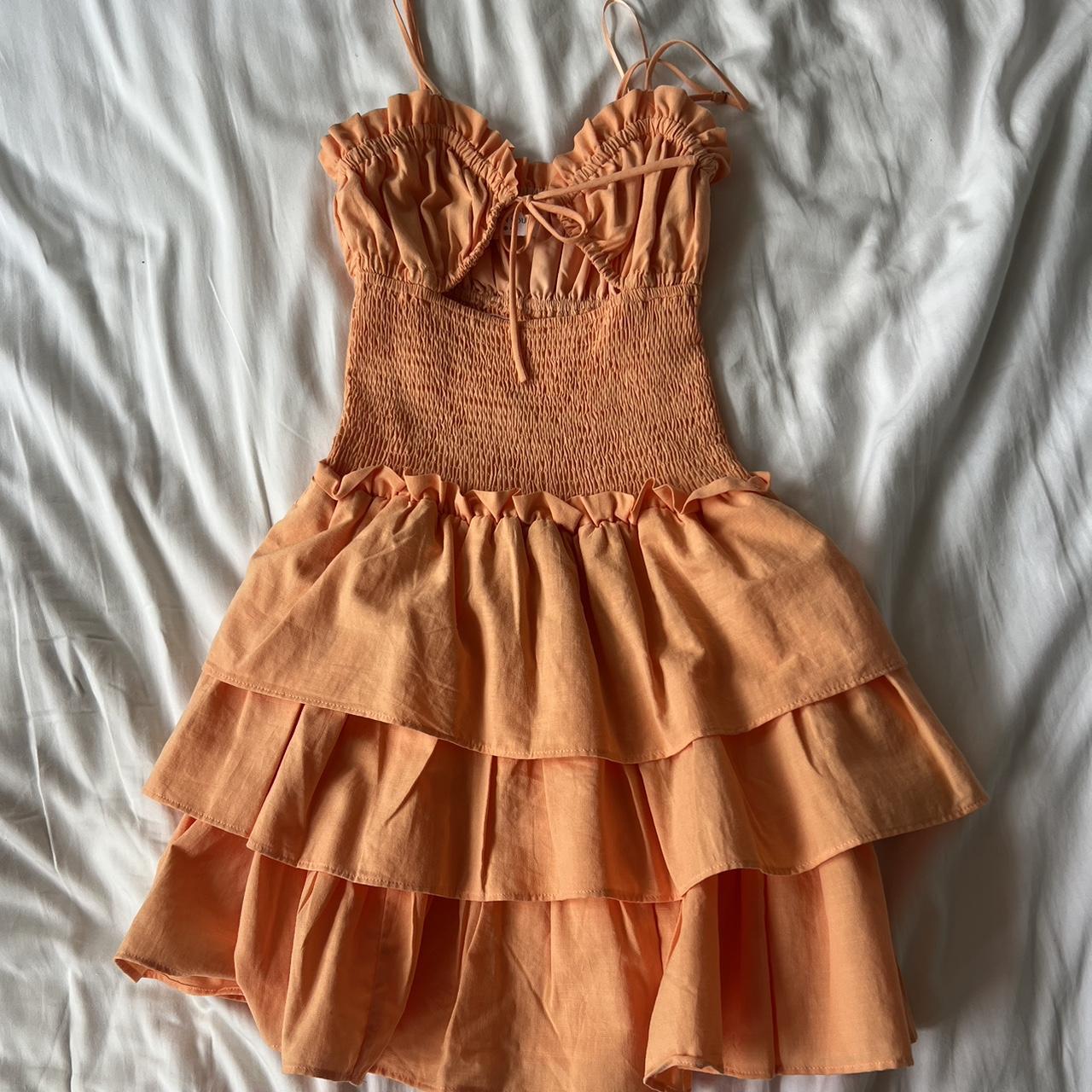 Princess Polly Women's Orange Dress Depop