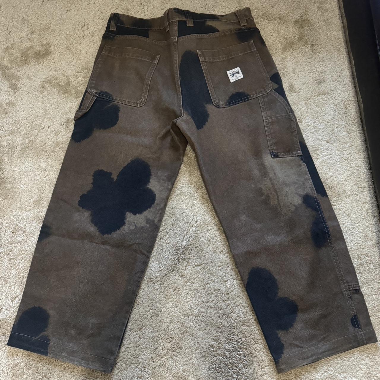 Stussy Floral Dye Work Pant Double Knee - size 31 - | Depop