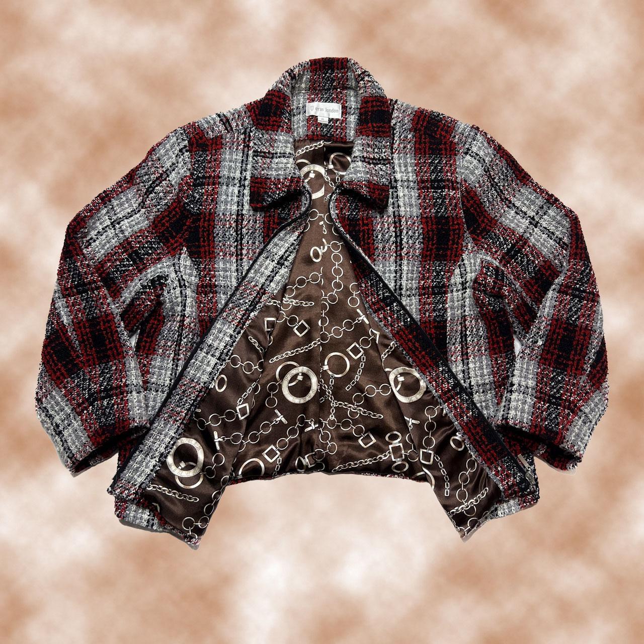 Black jacket hotsell with plaid inside