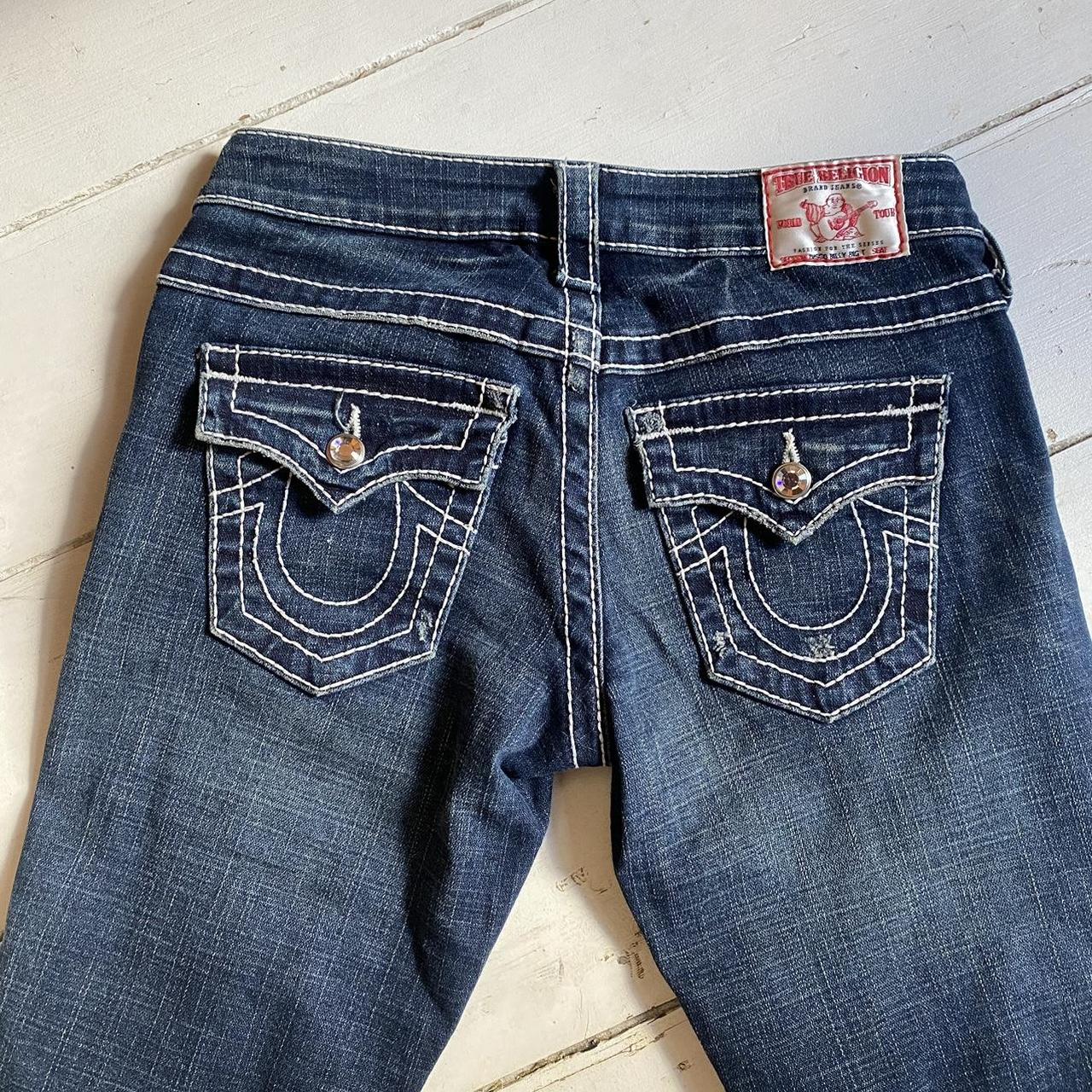 TRUE RELIGION JEANS W. DIAMONTE BUTTON... - Depop