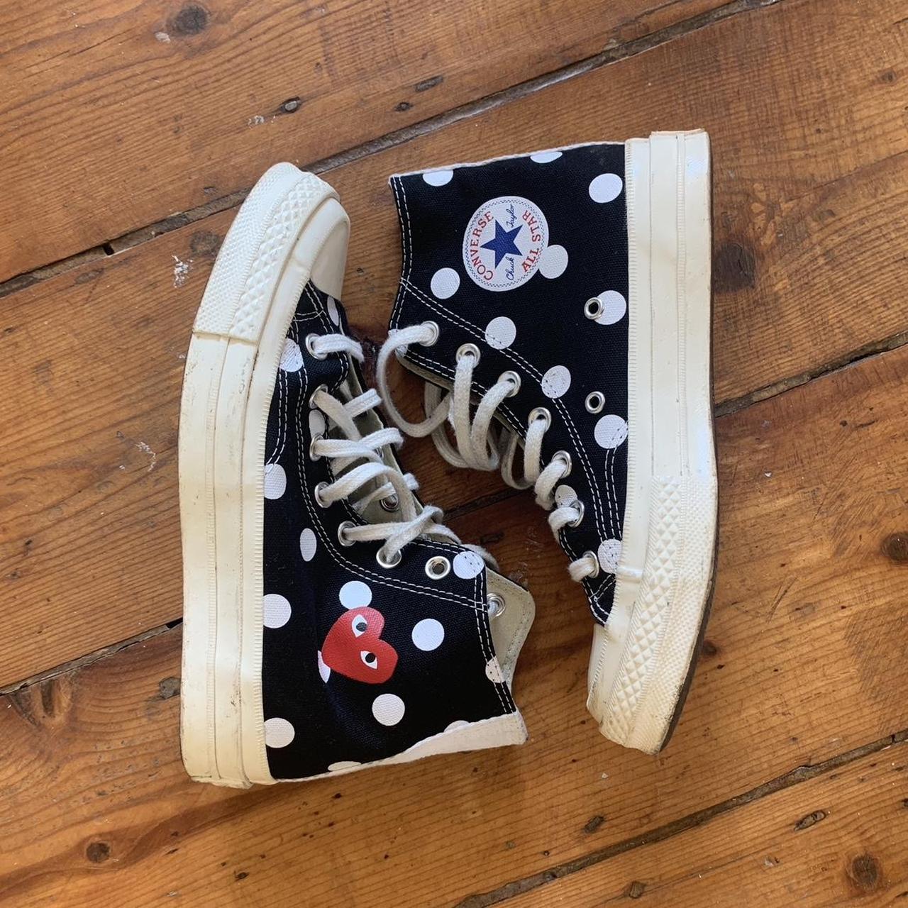 Converse x comme de garcons spotty high tops with