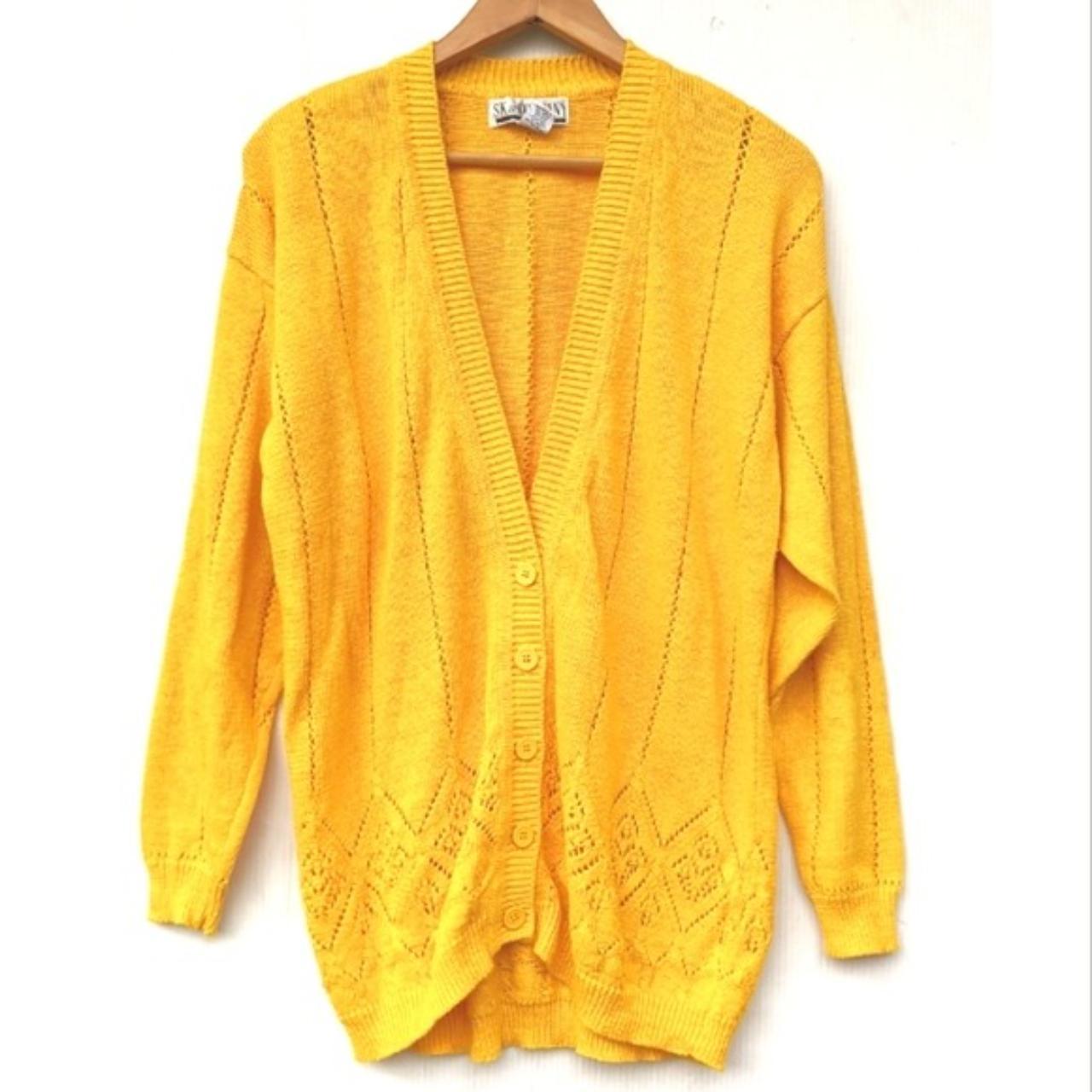 Bright hot sale yellow cardigan