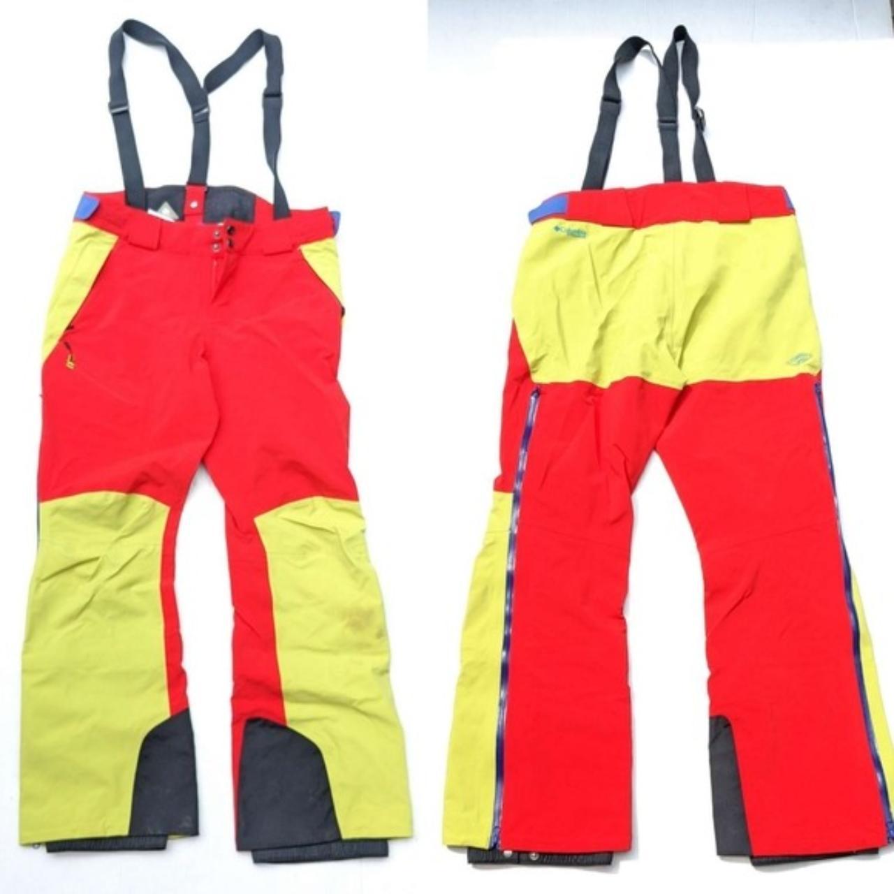 Columbia Sportswear Women's Red and Yellow Coat Depop