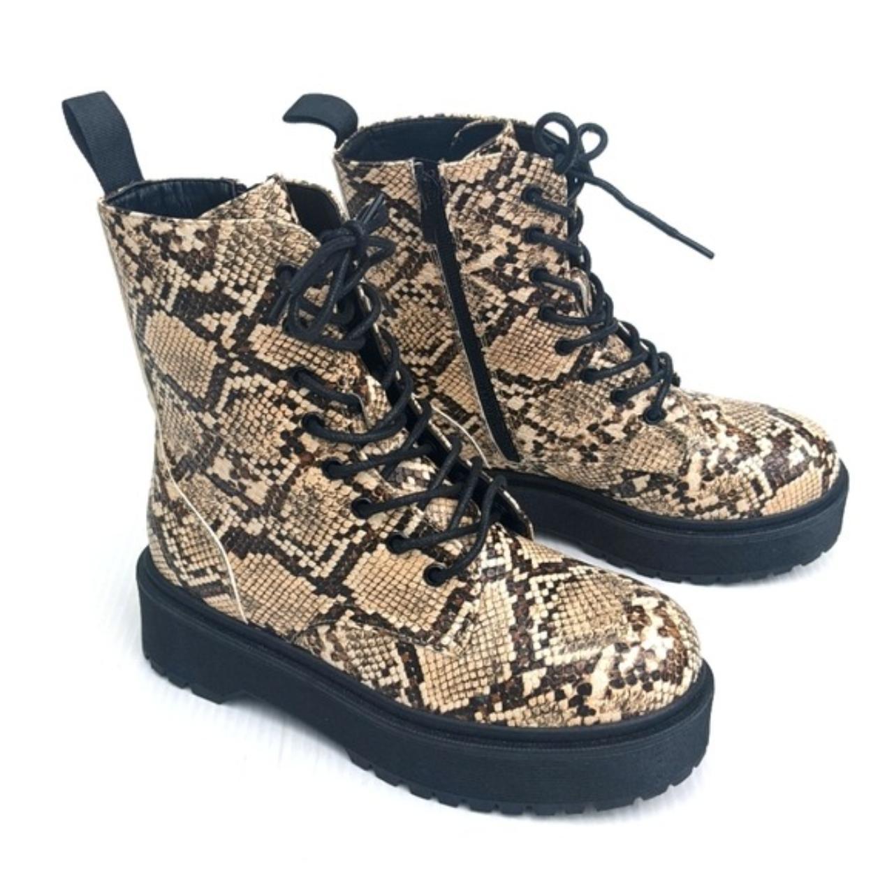 Snake boots lace sales up