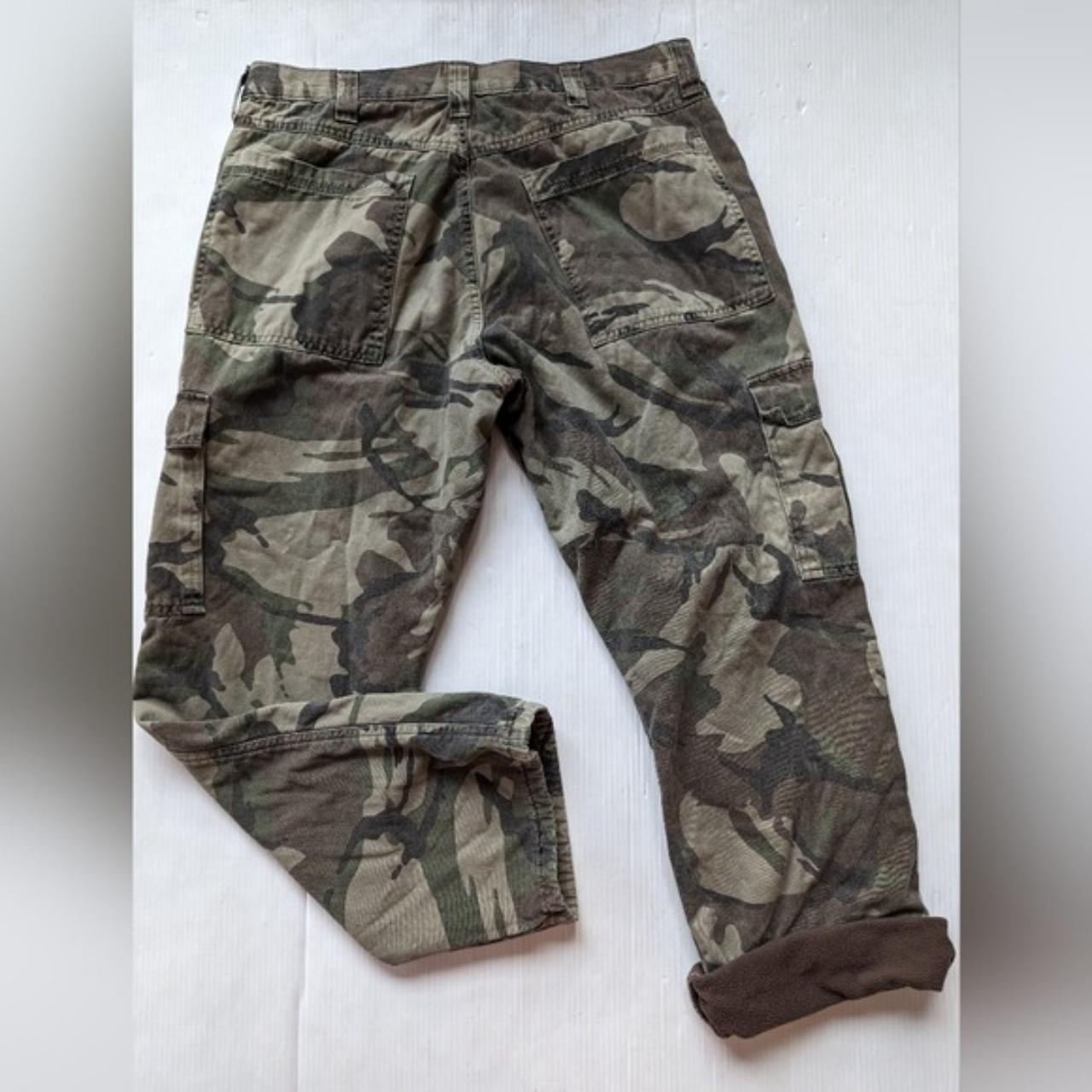 Wrangler Camo and Fleece Lined Pants. Men's size - Depop