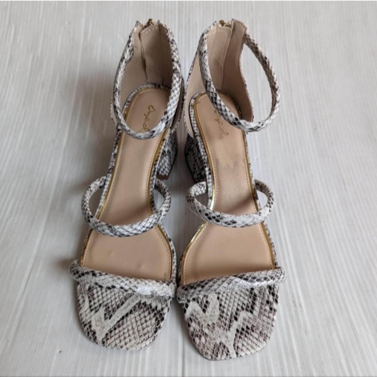 Qupid hot sale snakeskin sandals