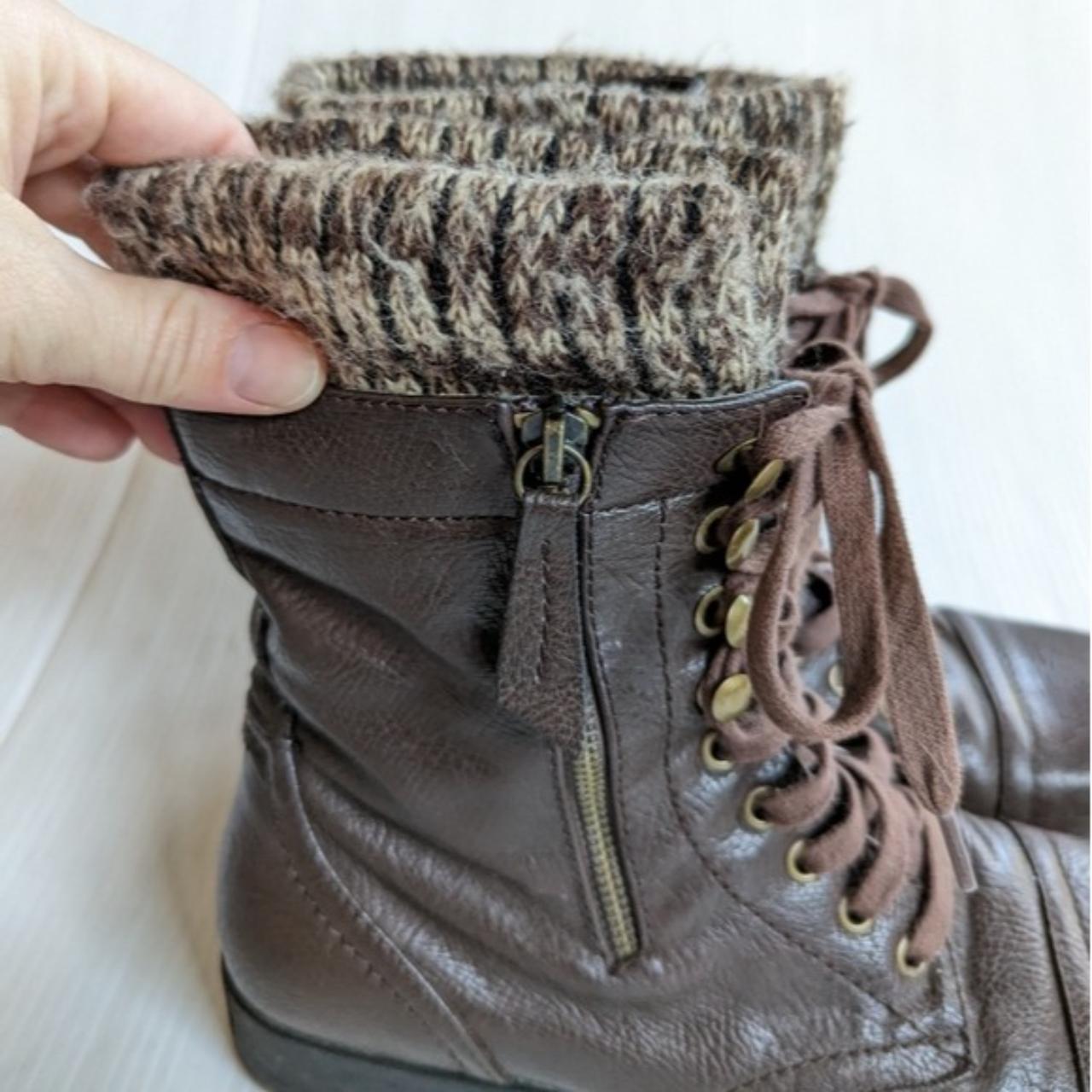 Womens boots outlet with sweater cuff